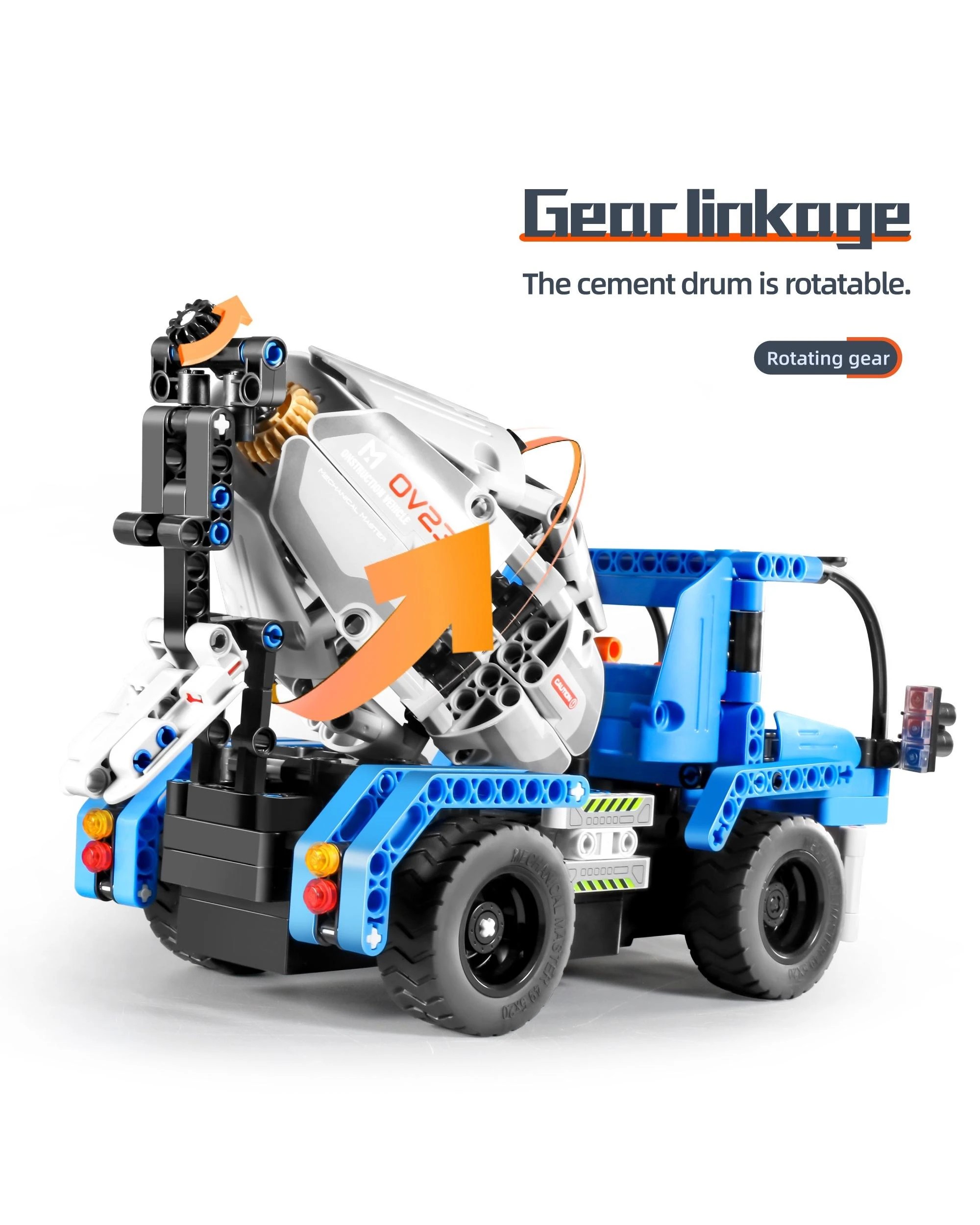3 iM.Master Mechanical Master Remote Control Cement Truck 2-in-1 394 Piece Model Kit - 8023, 3 of 10