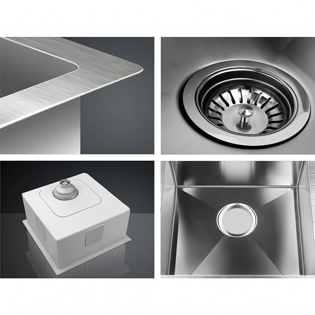7 Cefito Kitchen Sink 44X44CM Stainless Steel Basin Single Bowl - Natural, 7 of 9