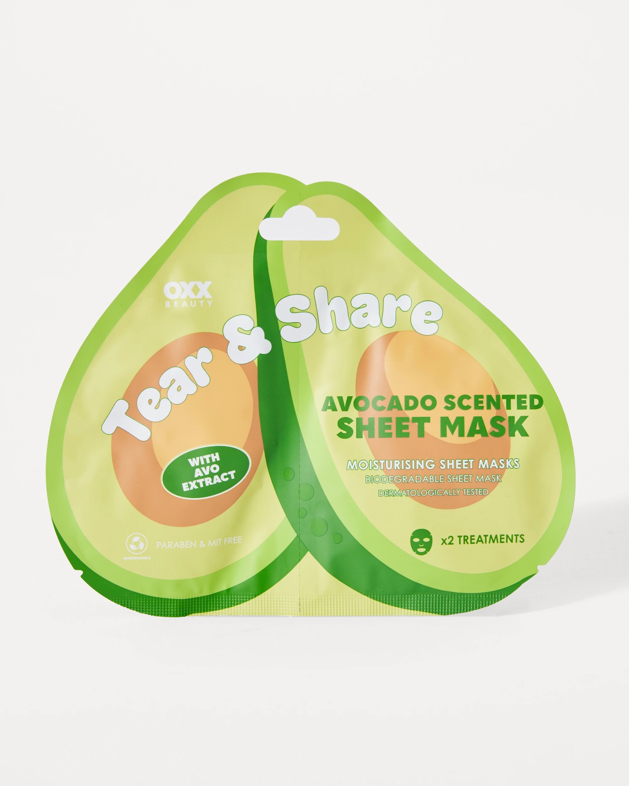 1 OXX Beauty Avocado Scented Moisturising Sheet Masks - Avo Extract, 1 of 2