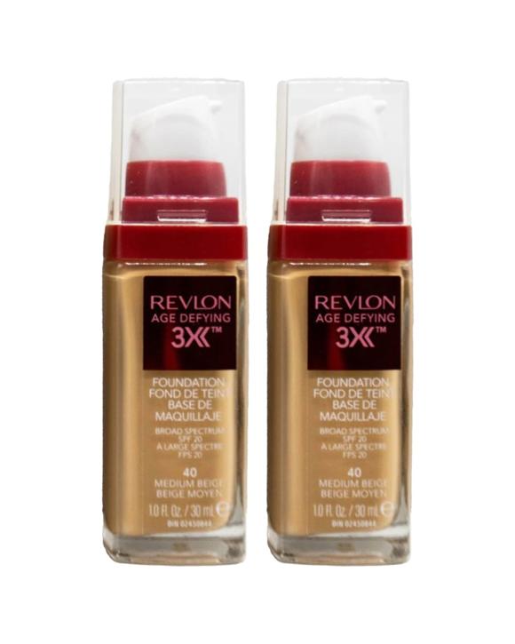 Revlon Age Defying SPF20 Foundation 2PK 30ml Hydrating Daily Wear 40 - Multi