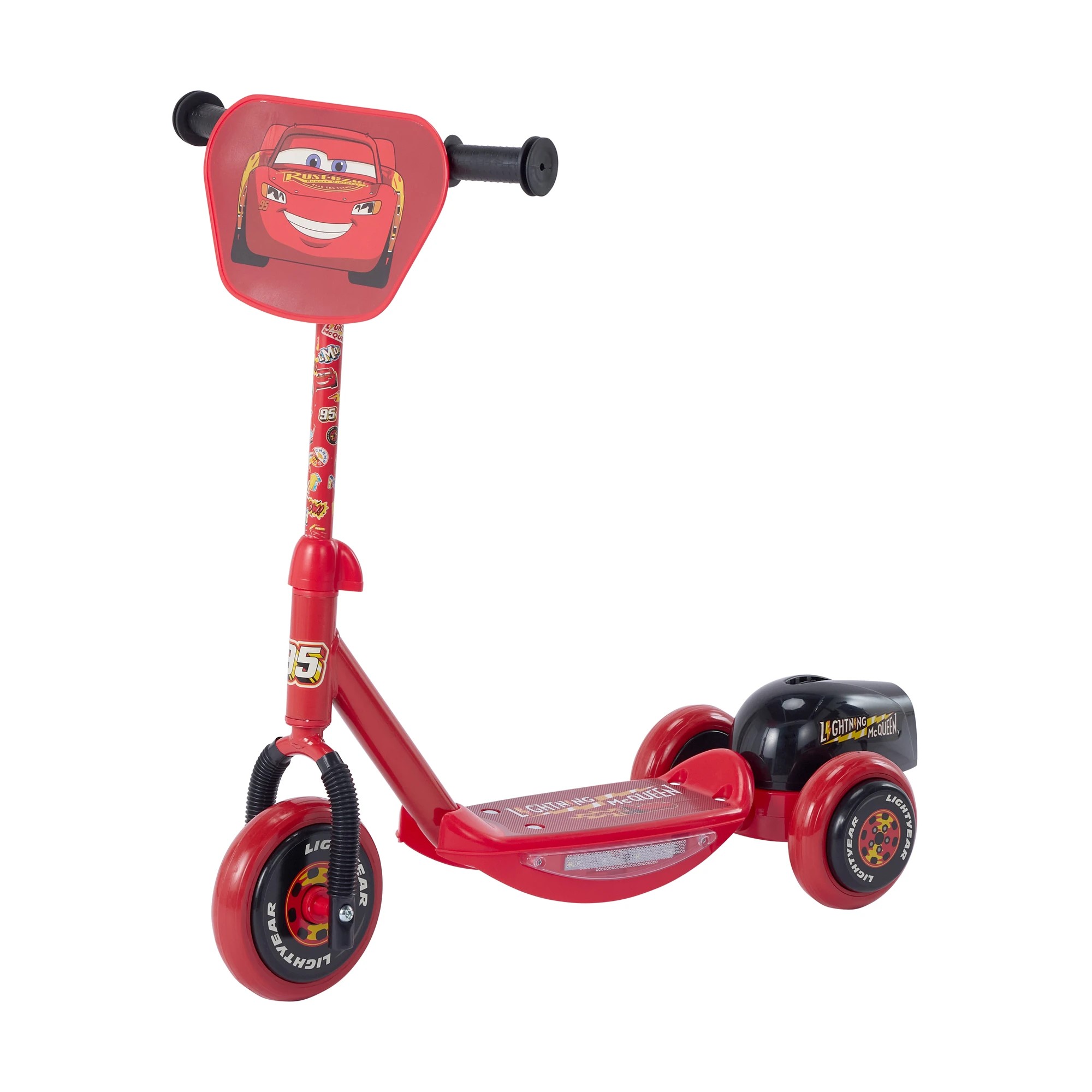 3 Disney Pixar Cars Lightning McQueen Light Up Bubble Scooter, 3 of 10