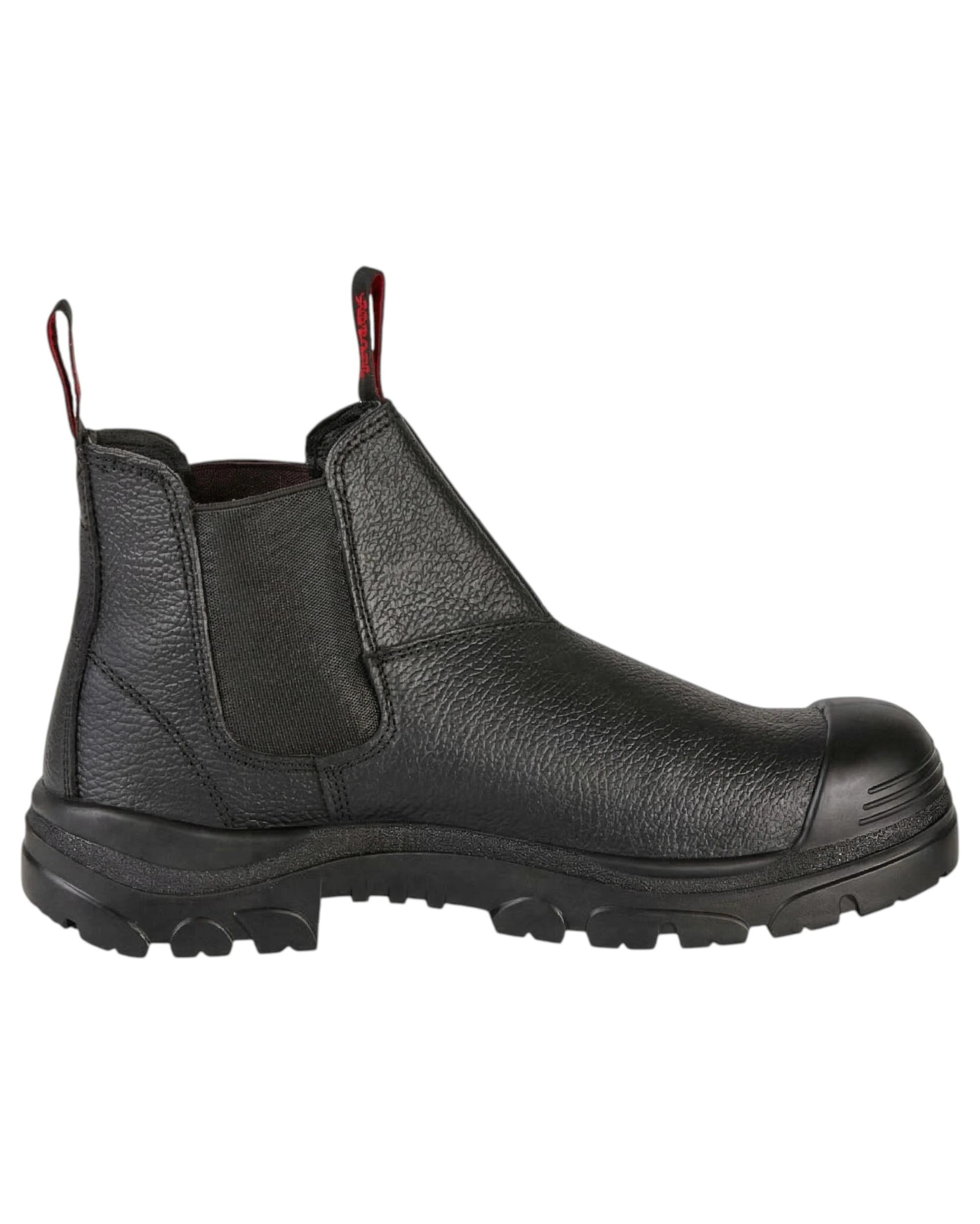 4 Hard Yakka Mens Grit Pull On Steel Toe Safety Black Boot Black, 4 of 4