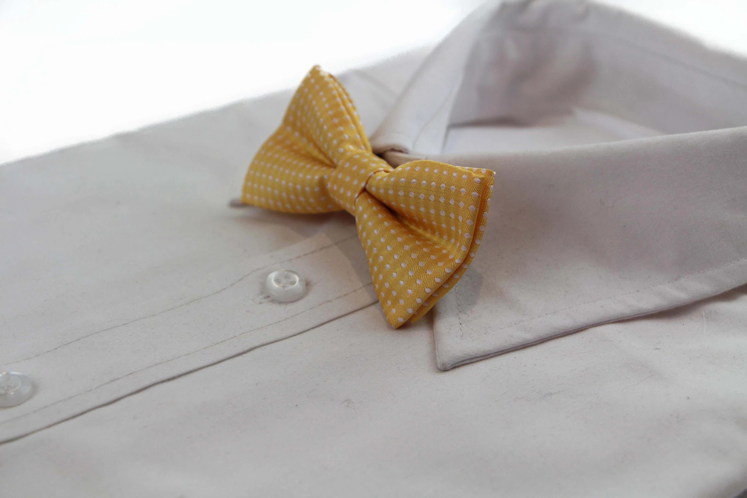 4 Zasel Boys Yellow Bow Tie With White Polka Dots - Multi, 4 of 5