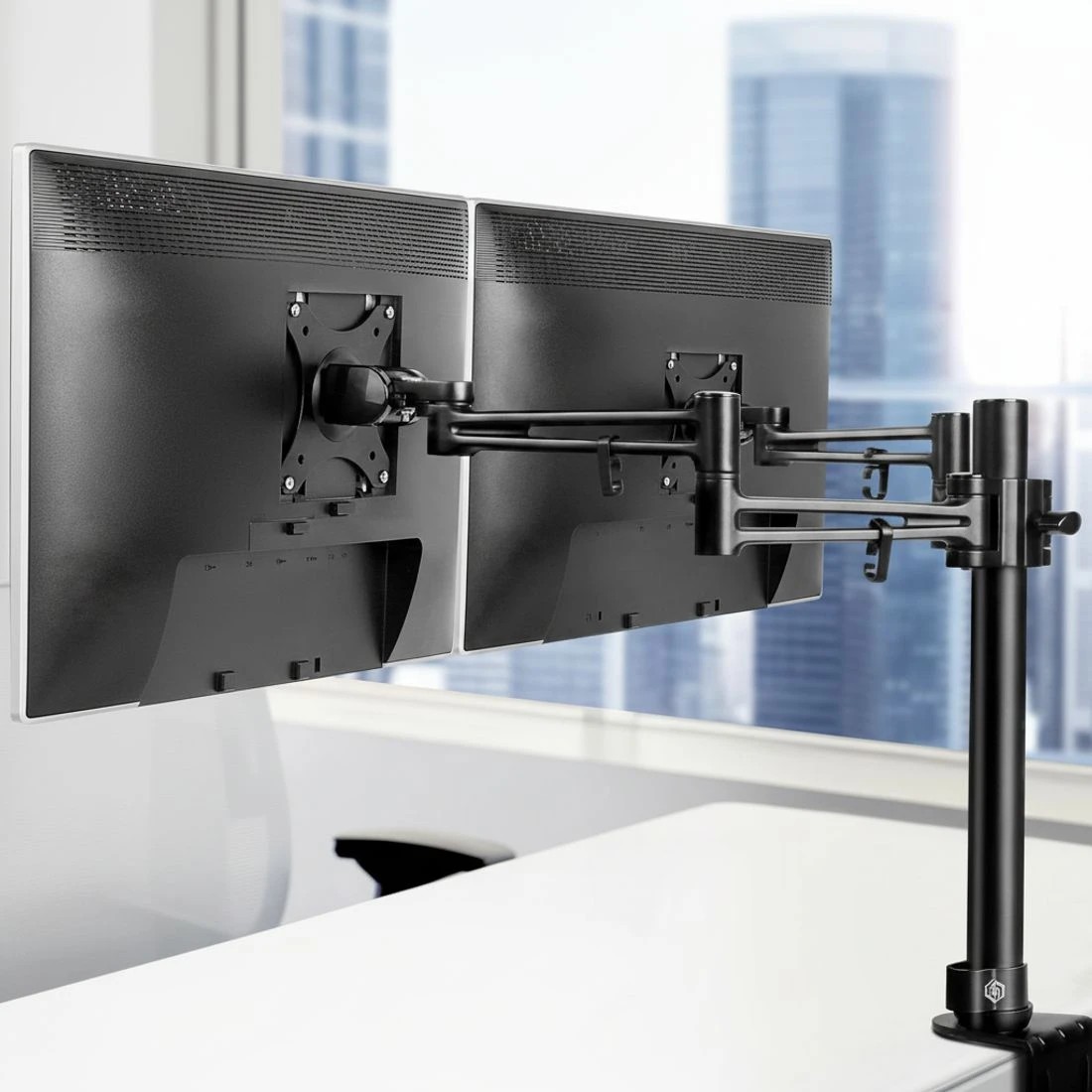 8 Artiss Monitor Arm Dual Desk Mount Screen Holder Bracket - Black, 8 of 10