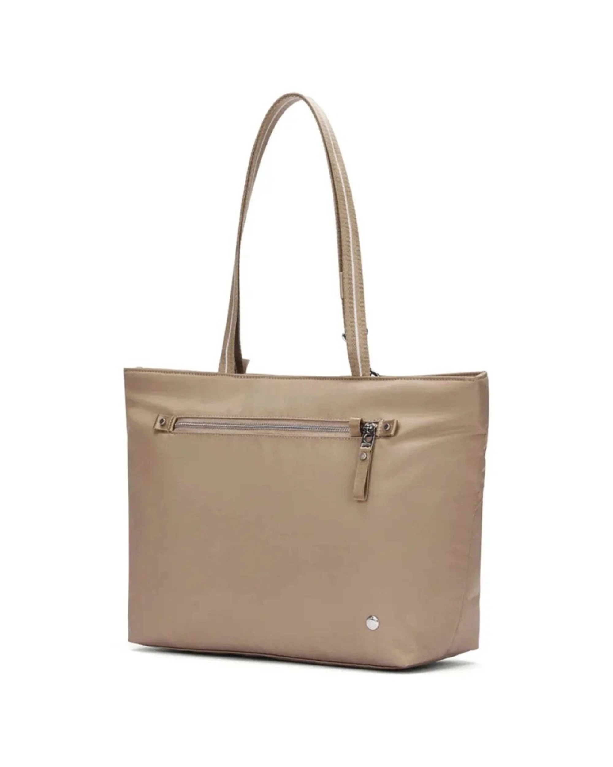 3 Pacsafe W Anti-Theft RFID Blocking Carryall 13in Laptop Tote Bag Secure Travel Bag Taupe - Brown, 3 of 8