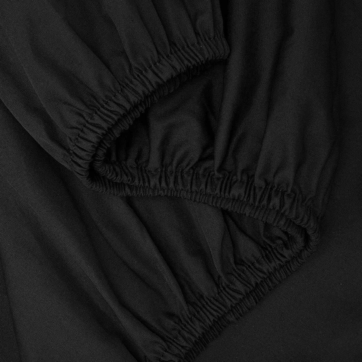 3 250 Thread Count Cotton Rich Fitted Sheet - Single Bed, Black, 3 of 4