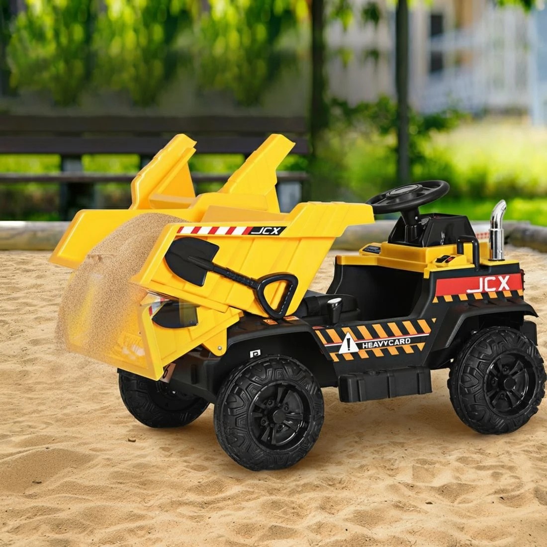 3 Rigo Kids Electric Ride On Car Dumptruck Loader Toy Cars 12V - Yellow, 3 of 5