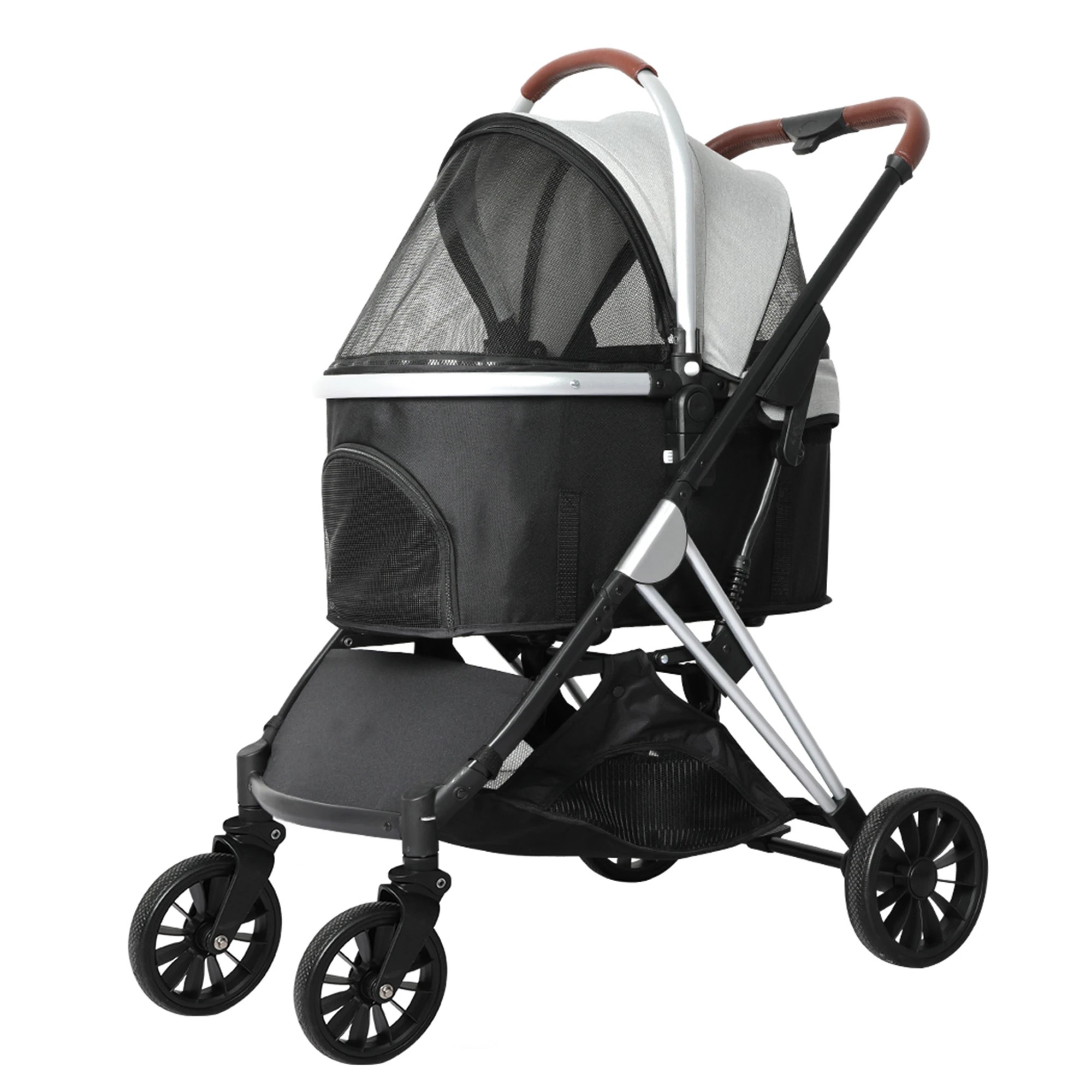 1 Pawz Pet Stroller 3In1 For Large Dogs 50Kg Capacity In Coulor - Grey, 1 of 8