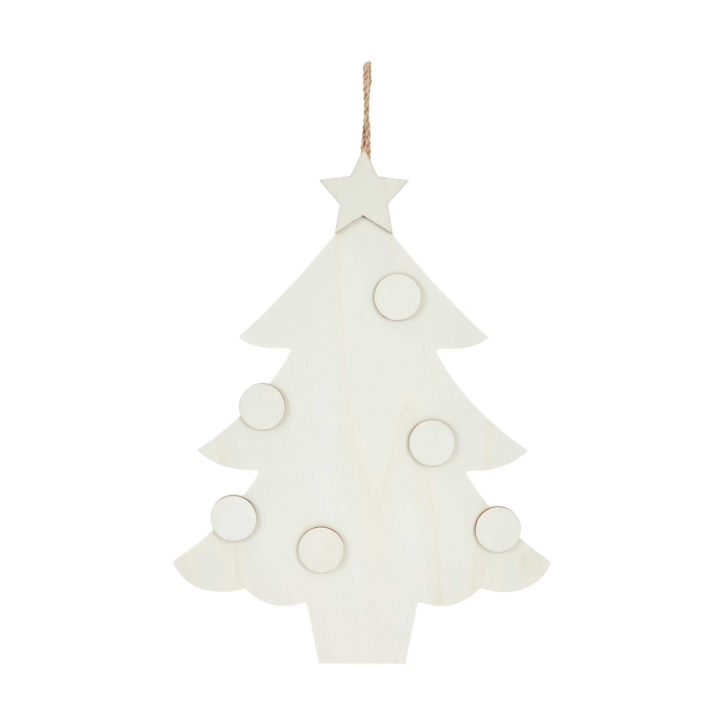 1 Craft Wood Blank Christmas Tree, 1 of 4