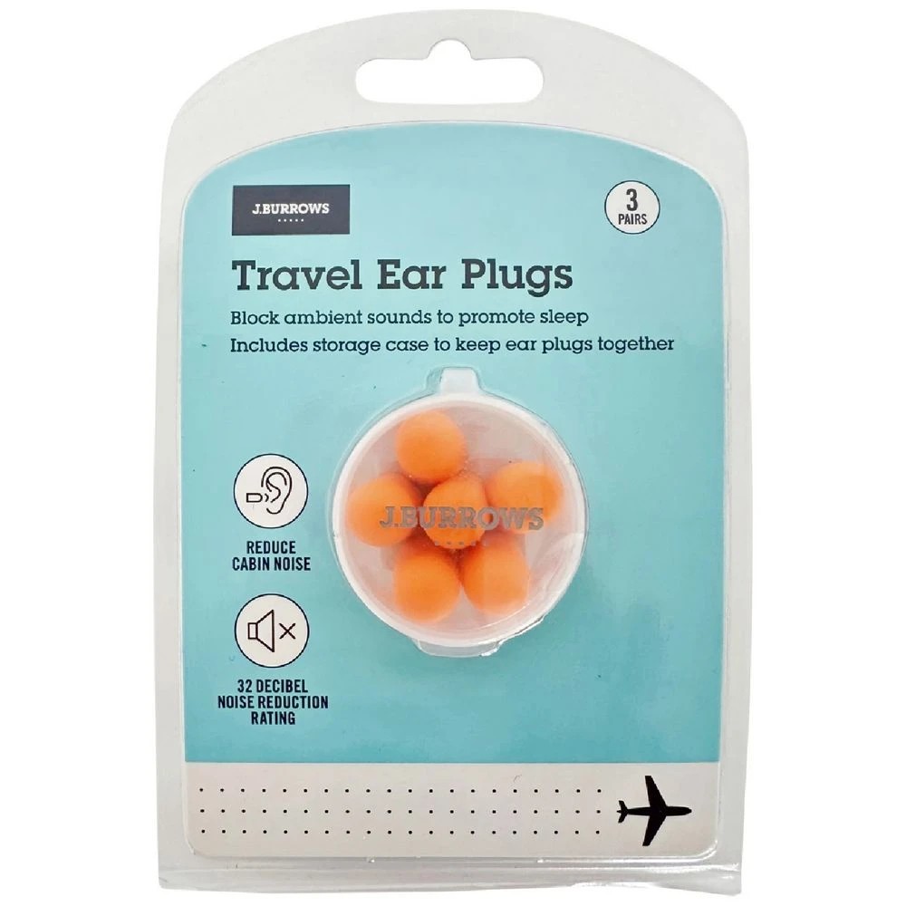 1 J.Burrows Travel Ear Plugs 3 Pairs, 1 of 5