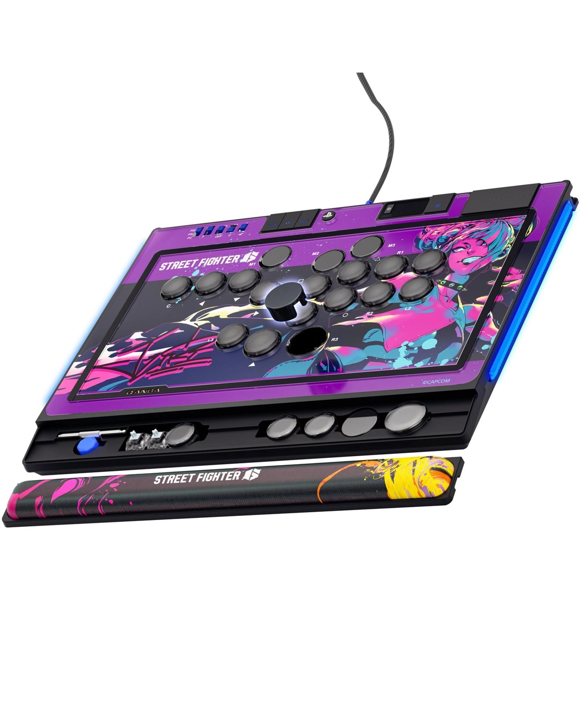 7 QANBA SAPPHIRE S1 Leverless Arcade Controller for PS5, PS4 and PC - Juri, Street Fighter Edition, 7 of 7