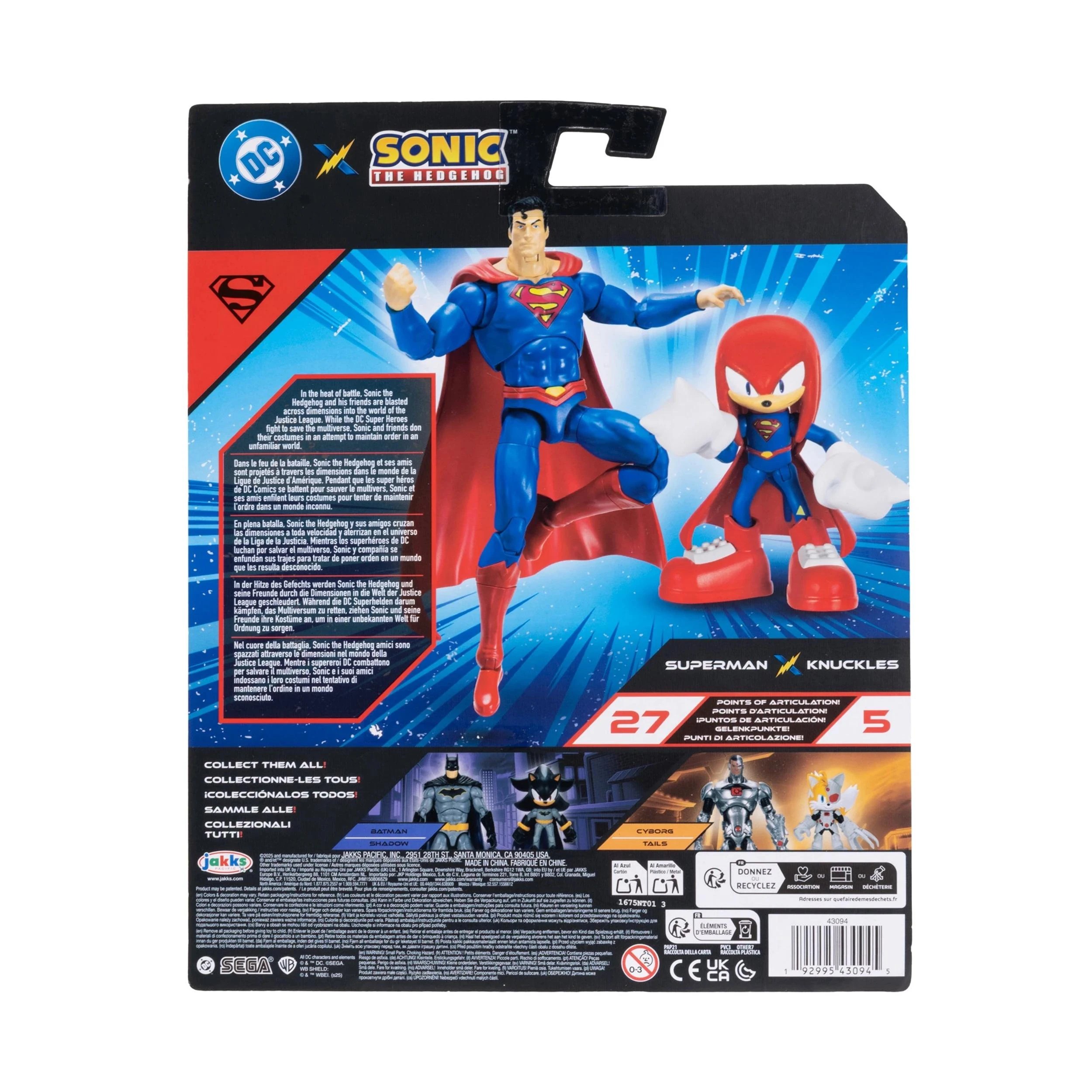 8 Sonic x DC Figure Twin Pack - Assorted - Multi, 8 of 10