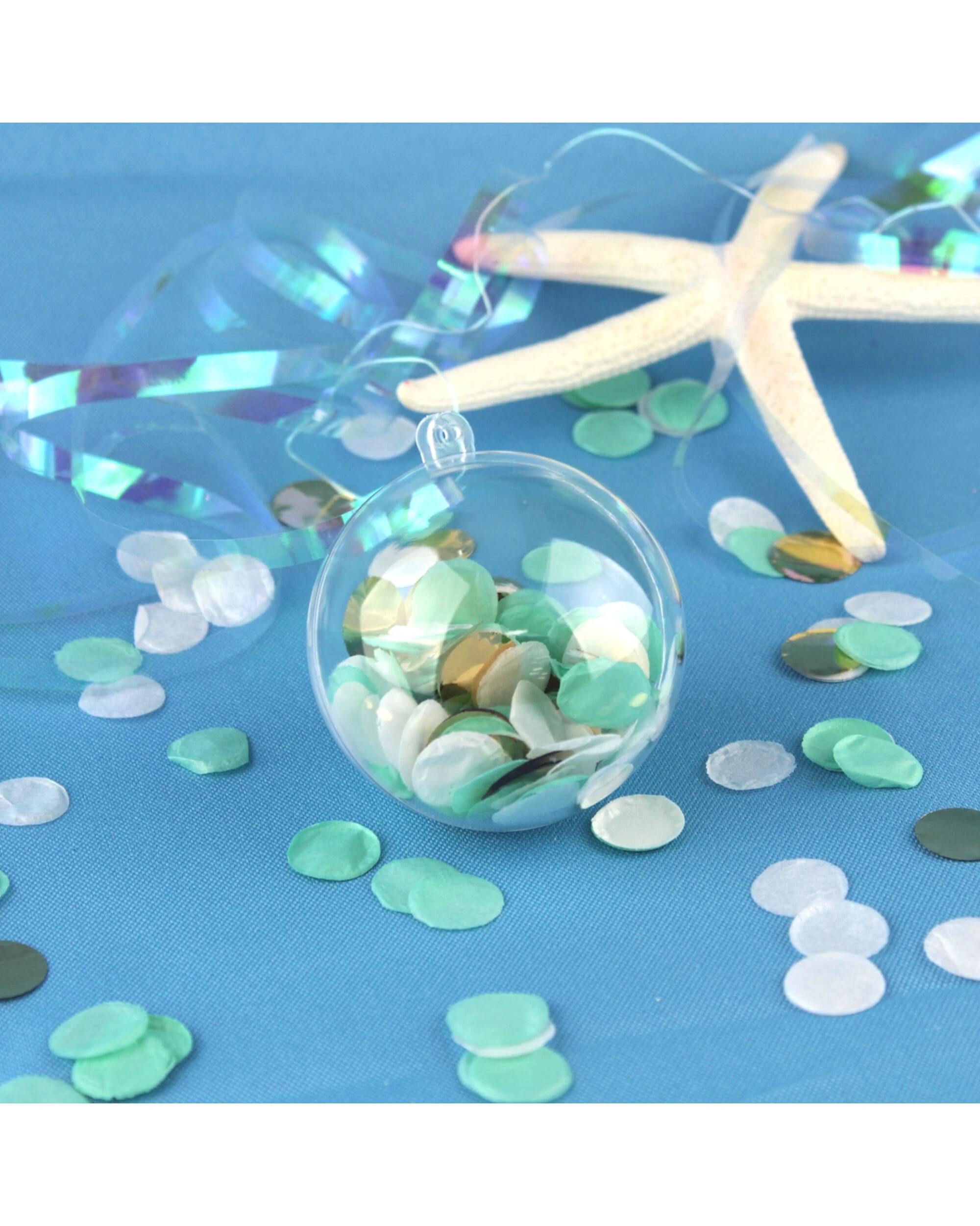 2 Partyrama Clear Plastic Fillable Bauble 6cm, 2 of 5