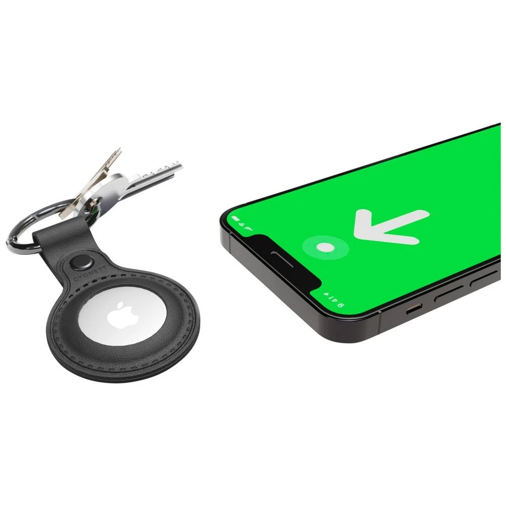 3 Cygnett StyleTrack Leather AirTag Case Black, 3 of 4