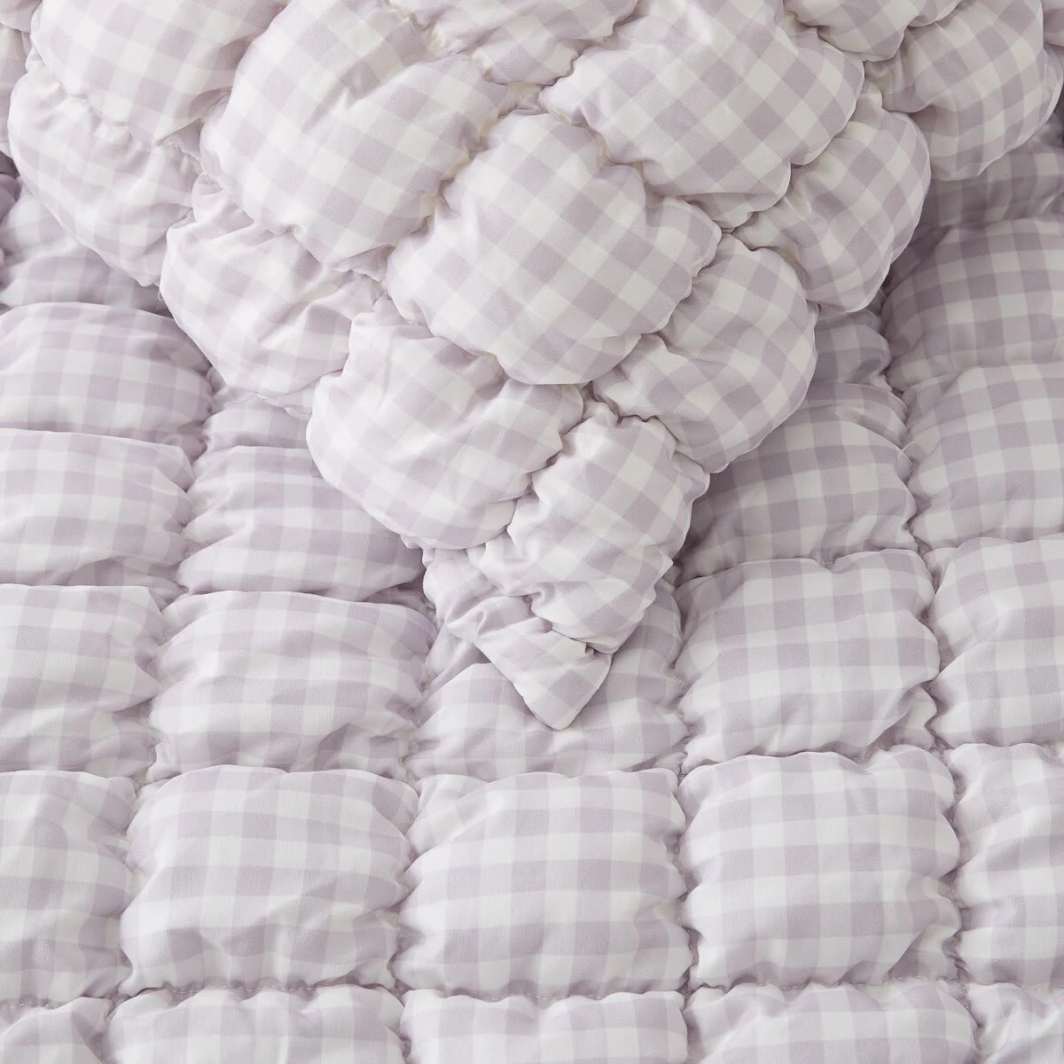 3 Quilted Puff Comforter Set - King Bed, Lilac, 3 of 6