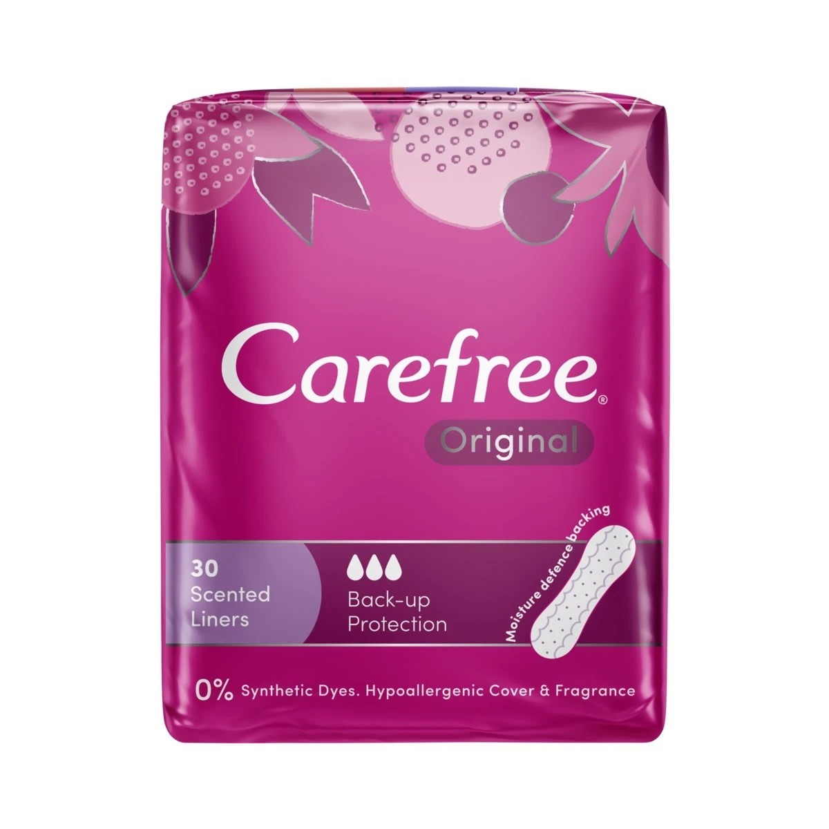 1 Carefree 30 Pack Original Shower Fresh Panty Liners, 1 of 7