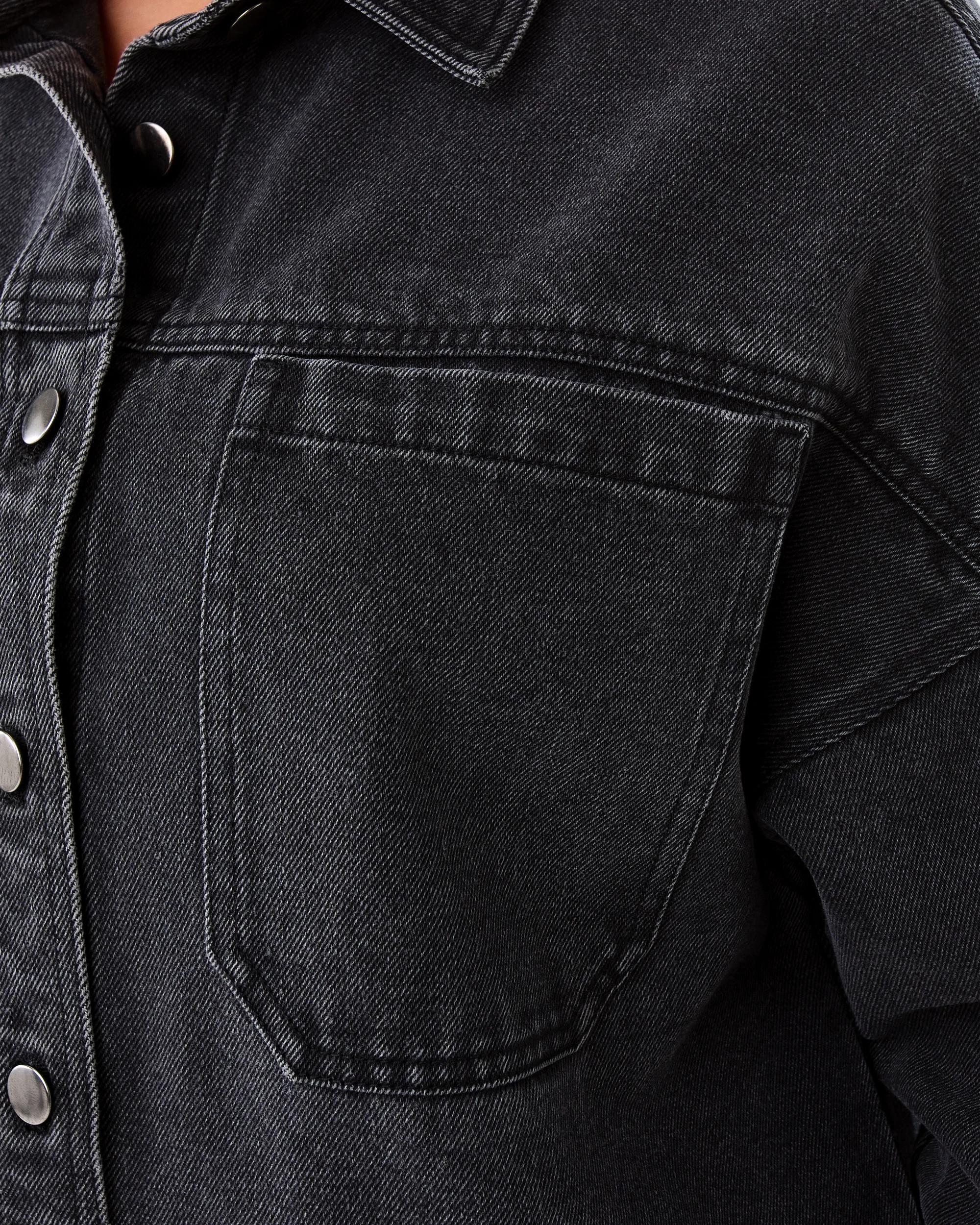 6 Long Sleeve Denim Shirt Black Wash, 6 of 8