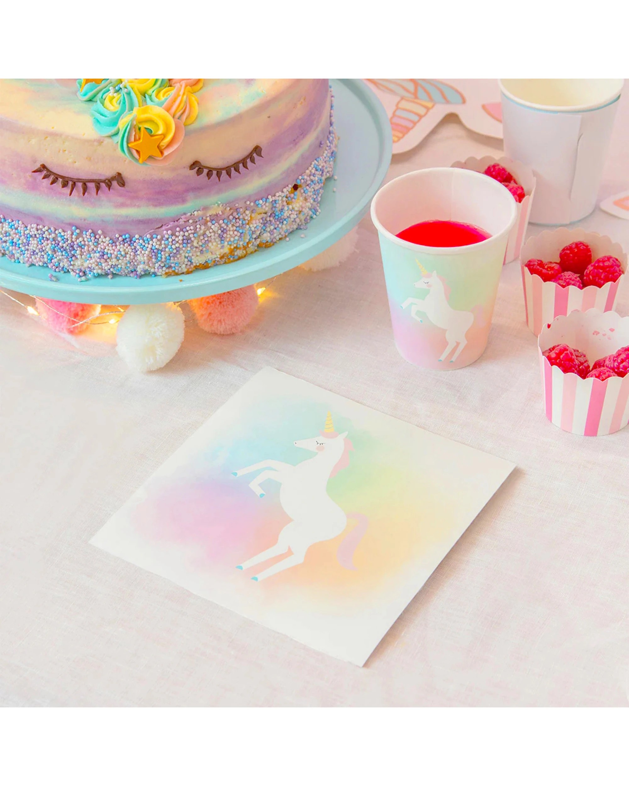 2 Talking Tables Unicorn Pastel Napkins Serviettes Pack of 20 - Multi, 2 of 4