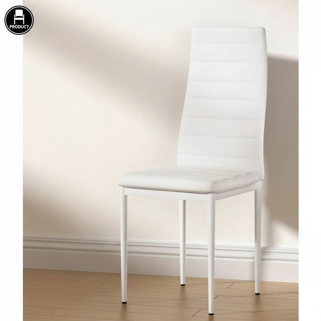 4 Artiss Dining Chairs and Table Dining Set 6 Chair Set Of 7 - White, 4 of 4