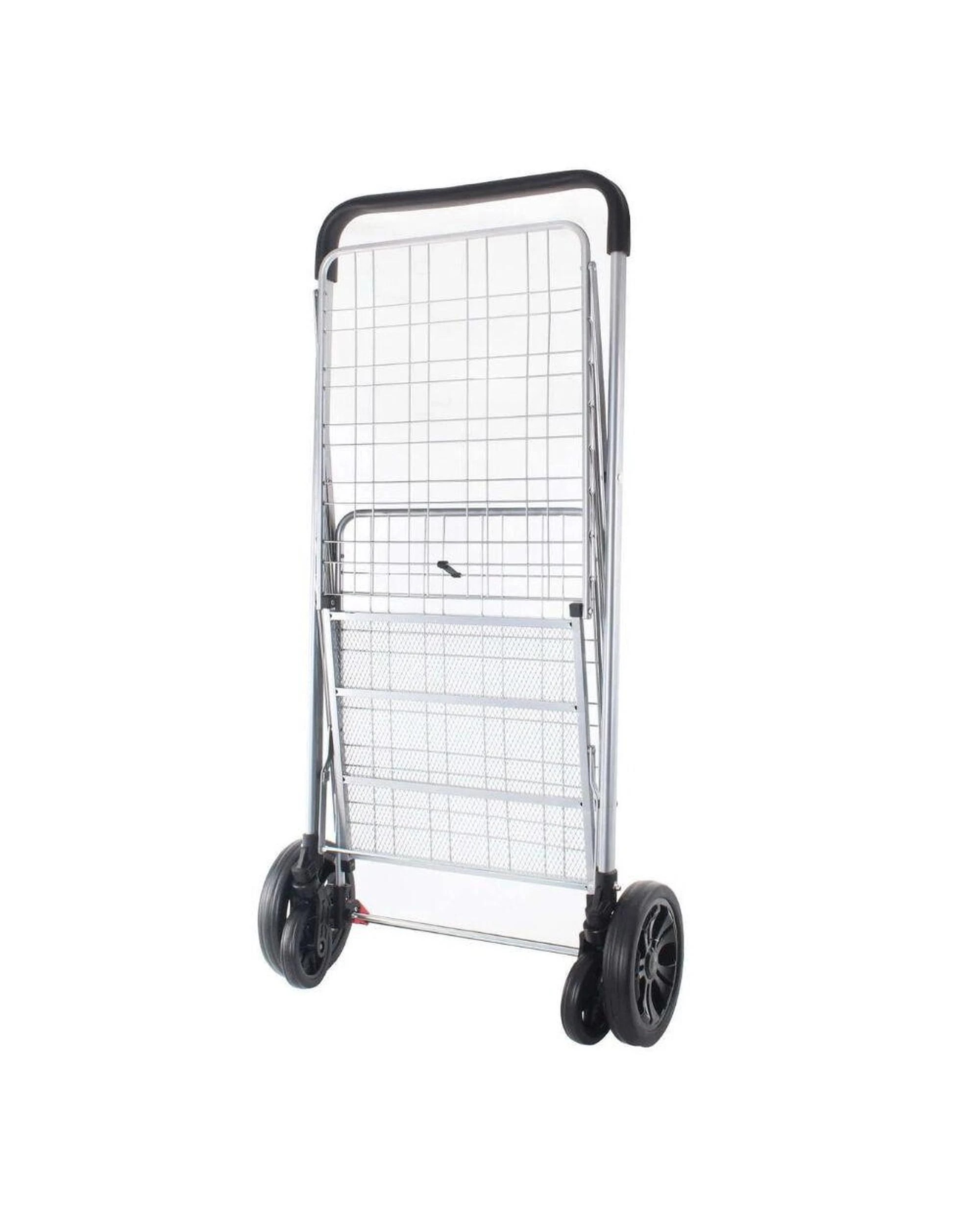 4 White Magic Handy Trolley Basket Cart Medium 65L  Silver, 4 of 8