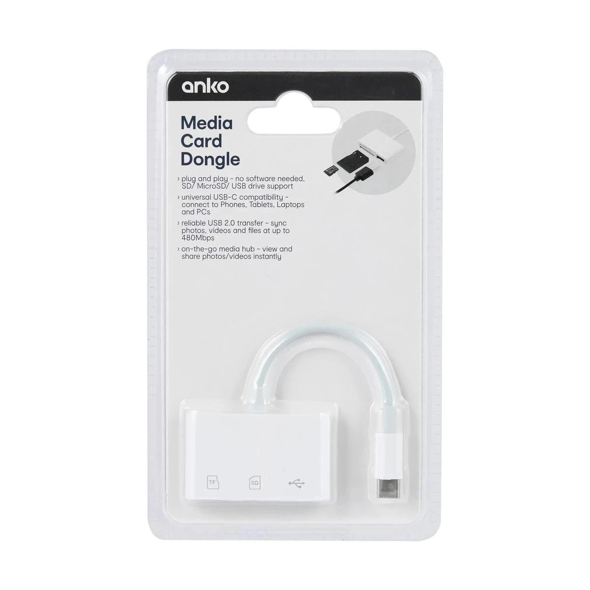 5 Media Card Dongle - White, 5 of 5