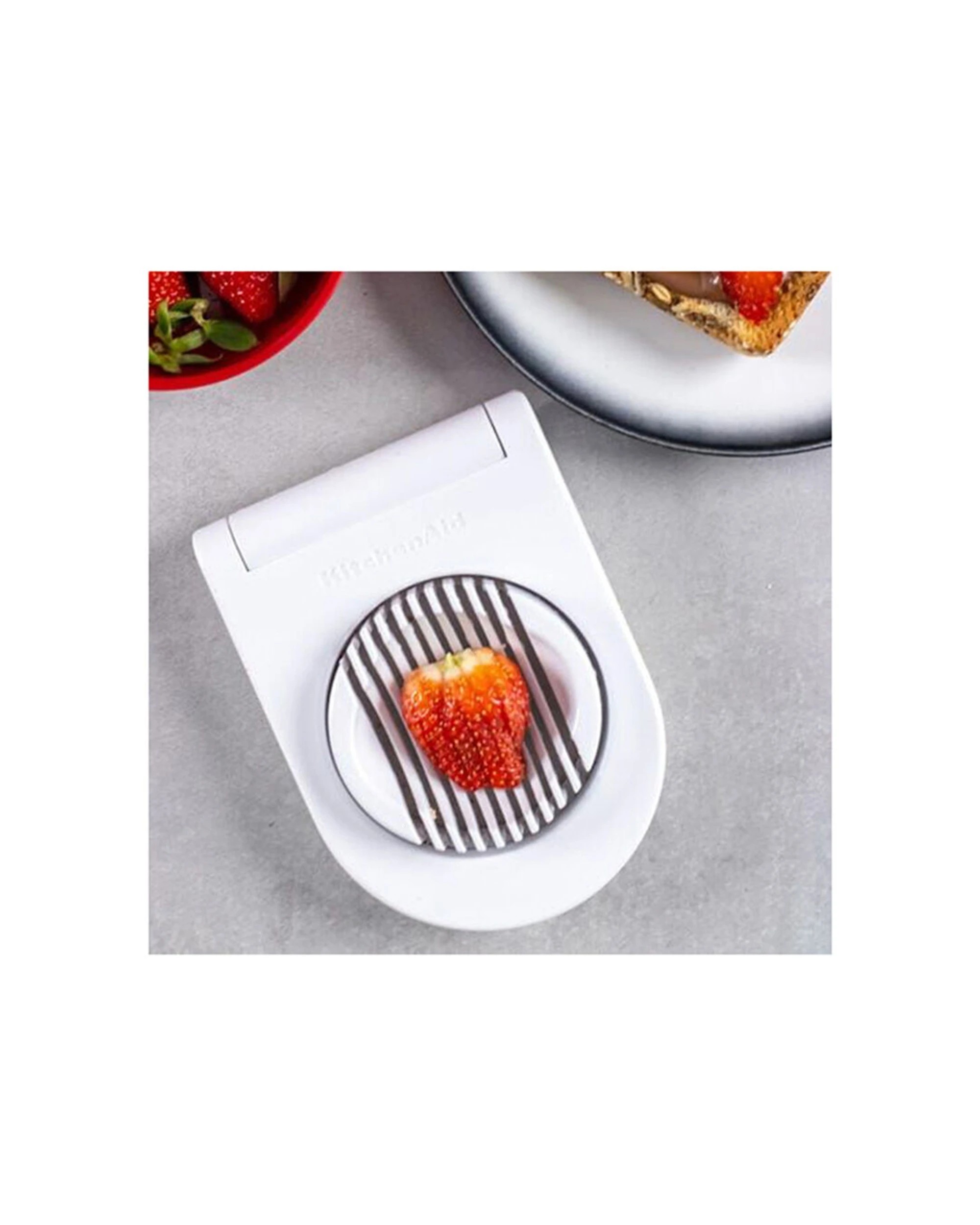 6 KitchenAid Universal Essential Cheese Boiled Egg Slicer 2PK Non-Slip Base - White, 6 of 6