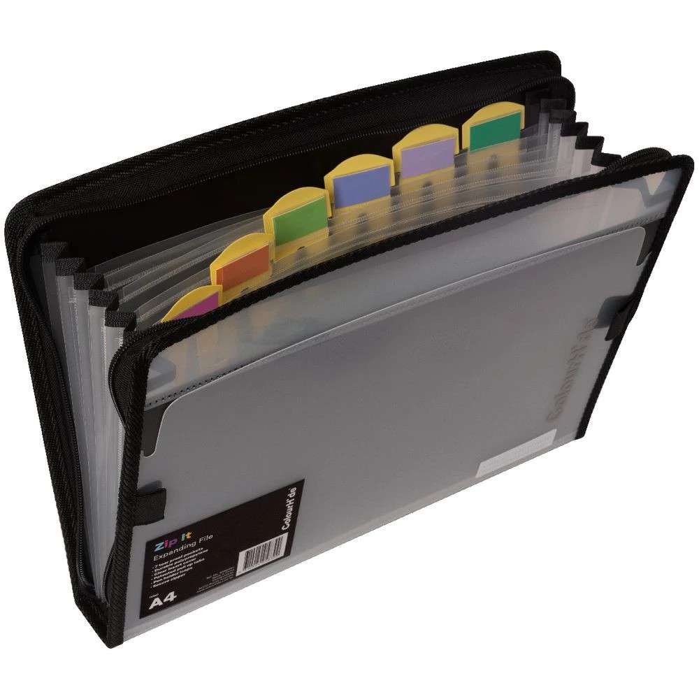 2 Colourhide Zip It Expanding File Black, 2 of 4