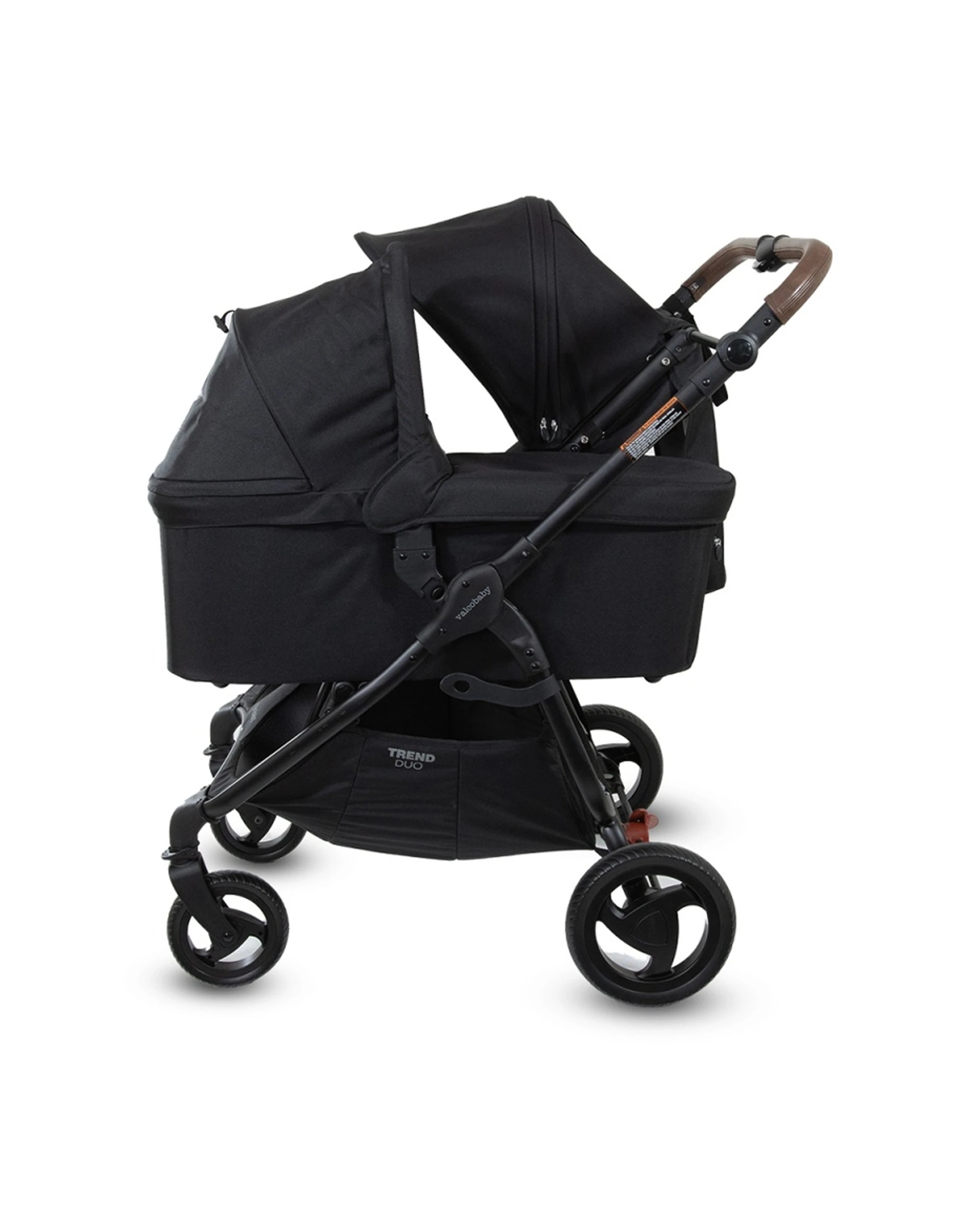 3 ValcoBaby Stroller Pram Bassinet For Trend Duo Adjustable Hood - Black, 3 of 3