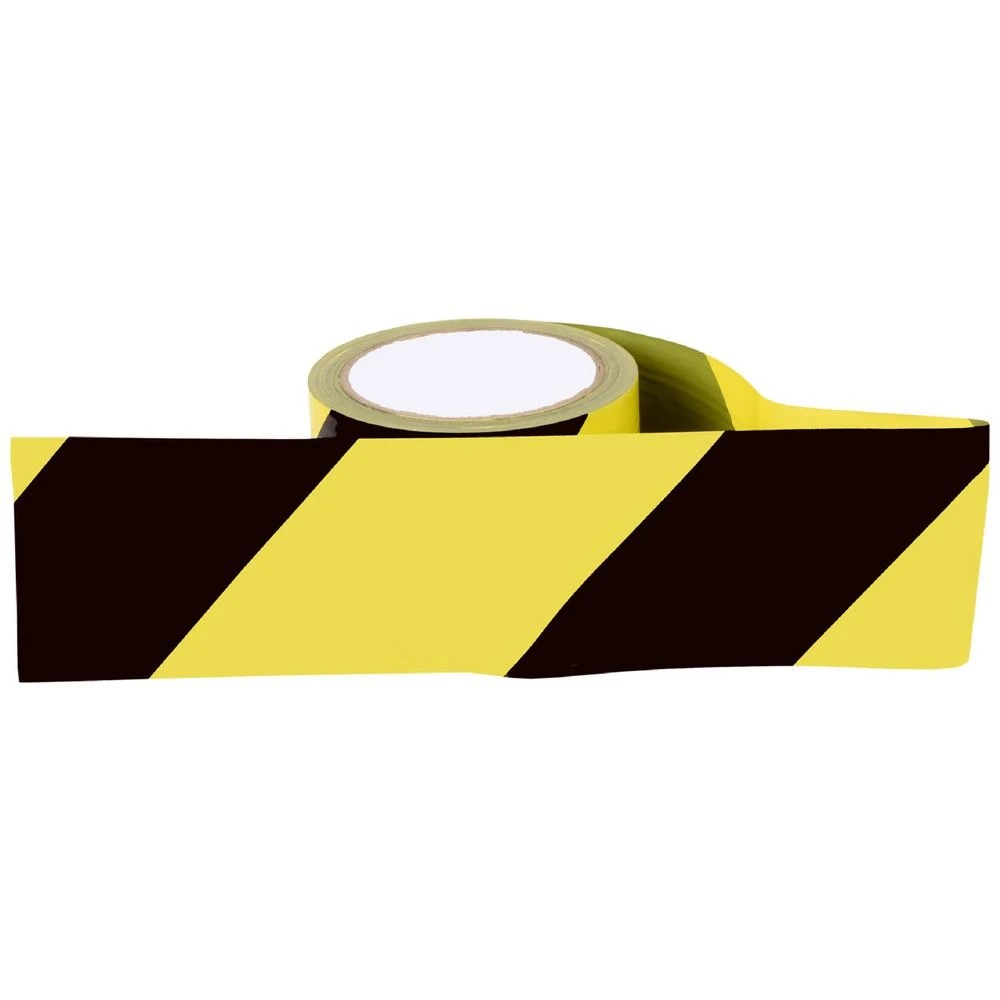 1 Trafalgar Barricade Tape 75mmx100m Yellow and Black, 1 of 4