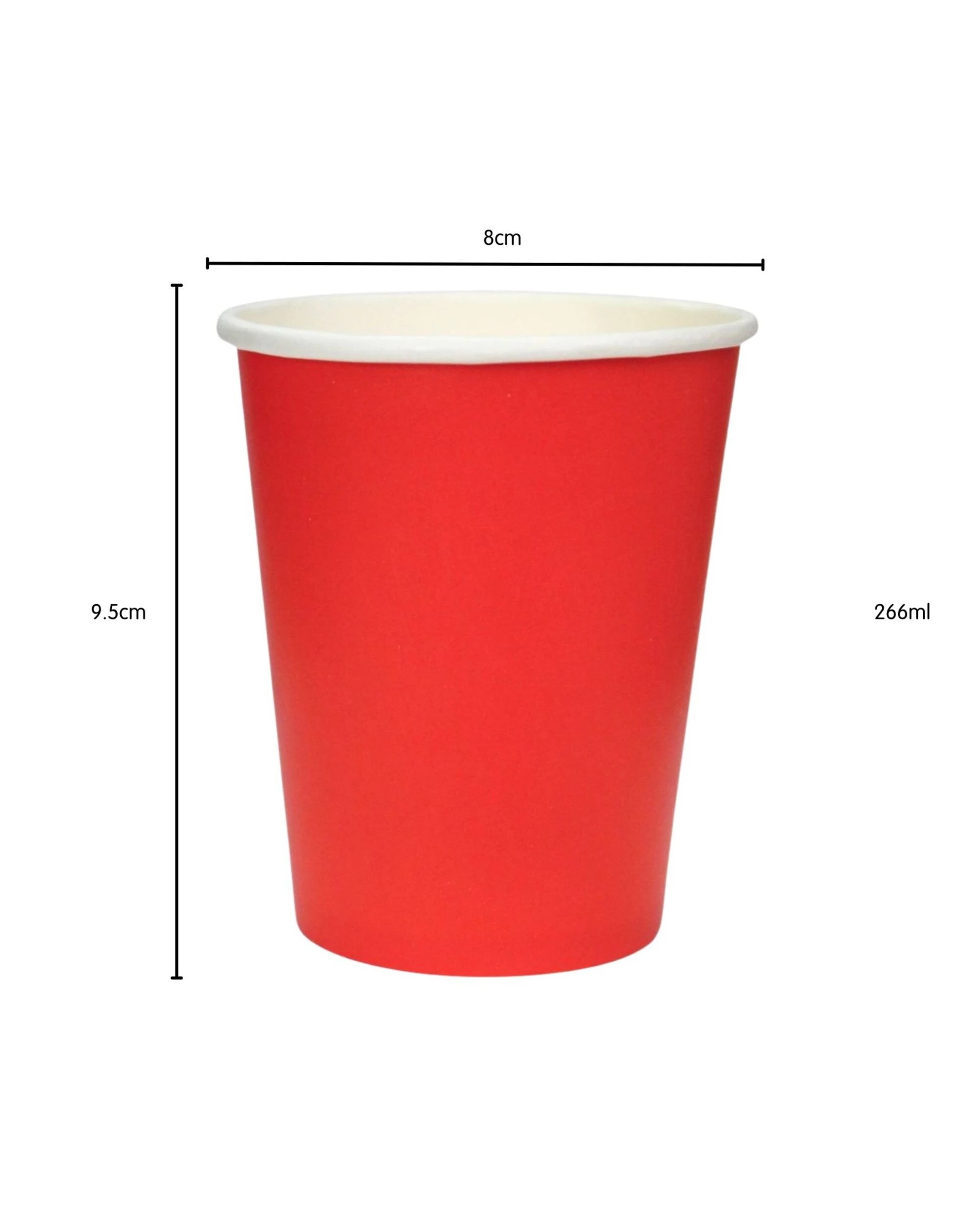 2 Party Maker Paper Cups 266ml Pack of 12 - Red, 2 of 3