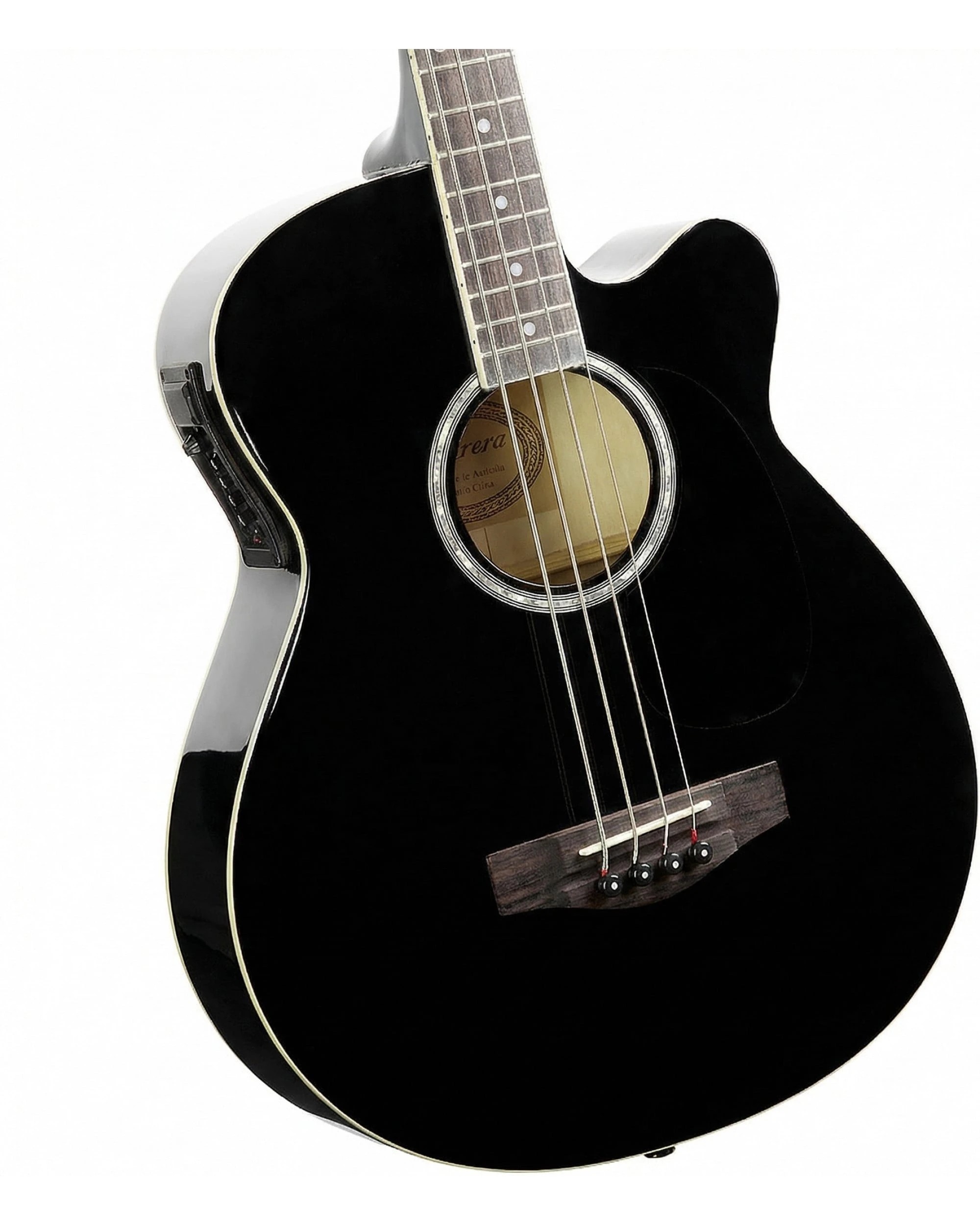 7 Karrera 43in Acoustic Bass Guitar - Black, 7 of 7