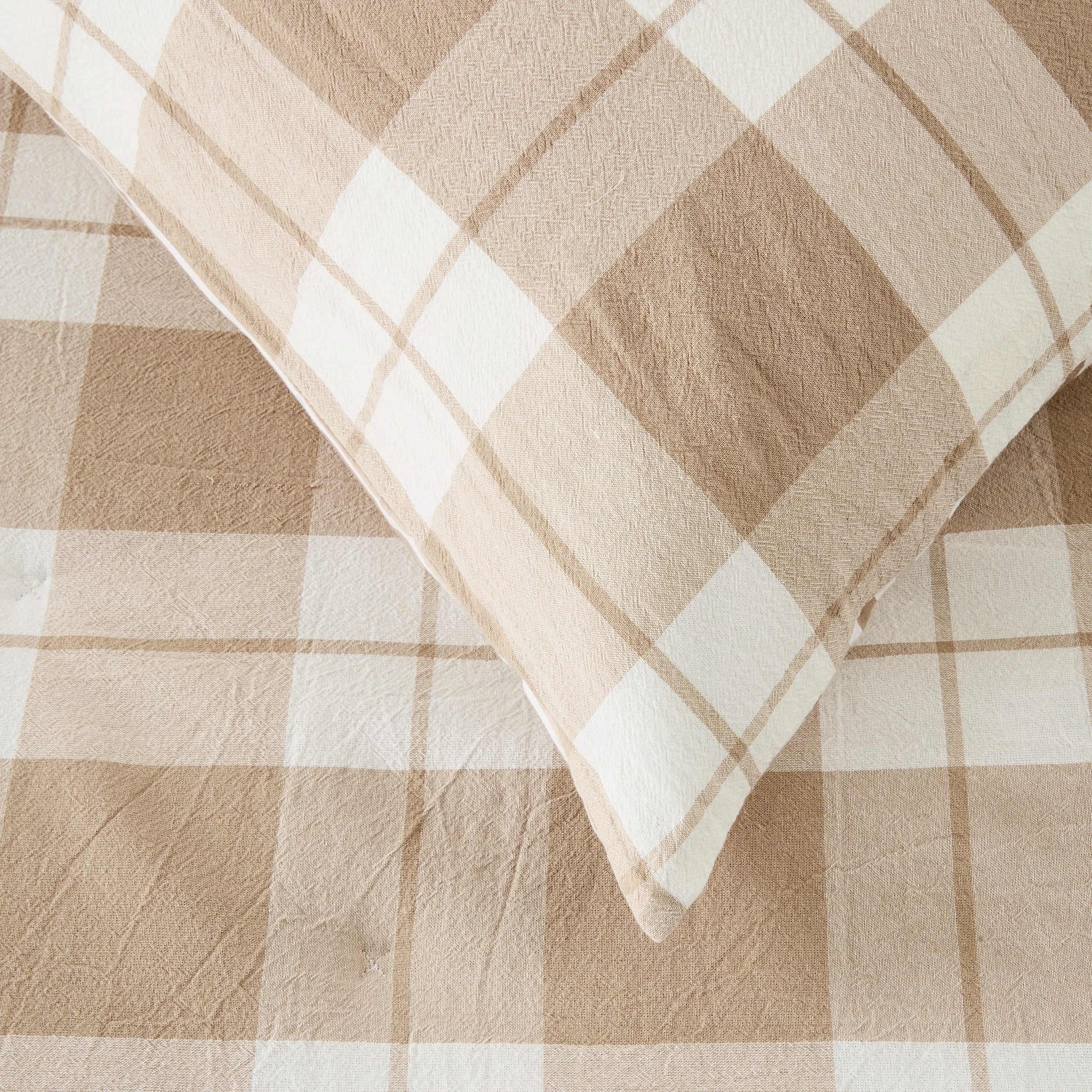 4 Check Cotton Cover Reversible Comforter Set - Queen/King Bed, 4 of 7
