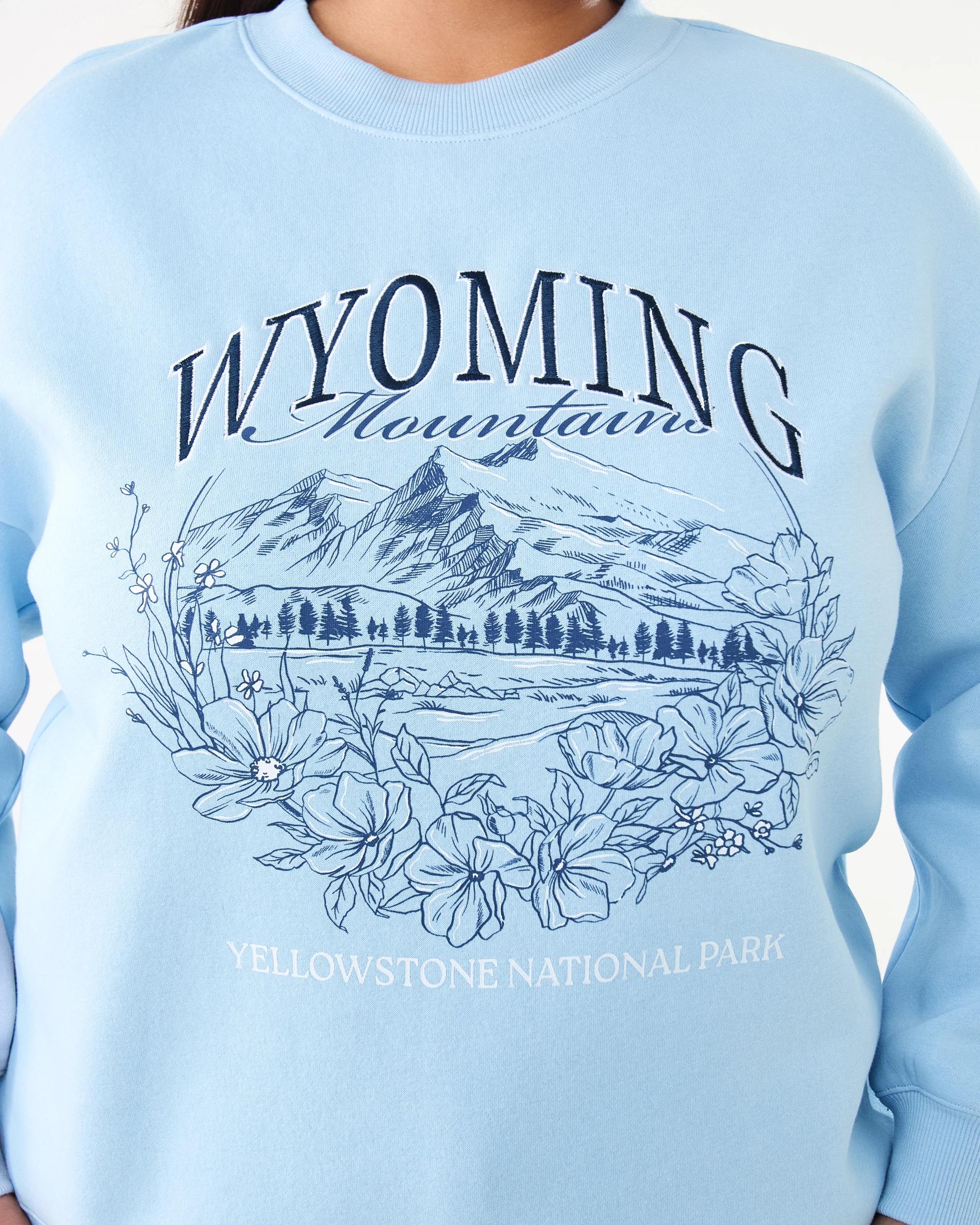 6 Curve Long Sleeve Crew Neck Sweatshirt Wyom Blue, 6 of 7