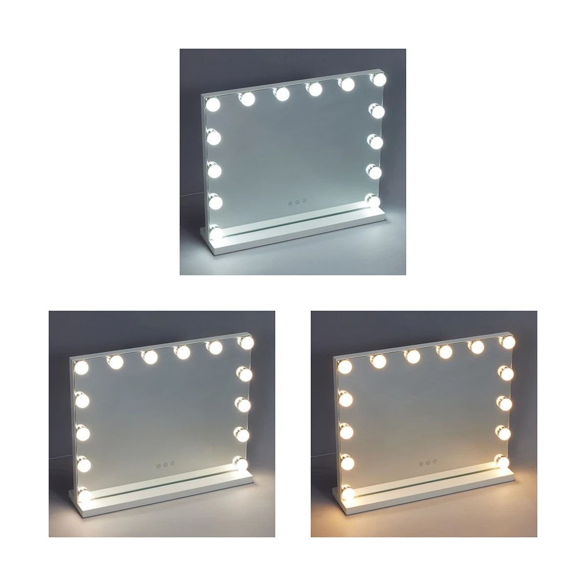 8 Rectangle Hollywood Mirror - White, 8 of 10