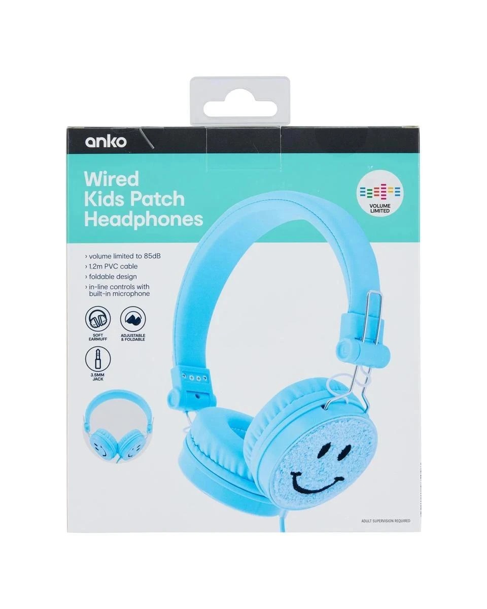 9 Kids Patch Wired Headphones - Blue, 9 of 9