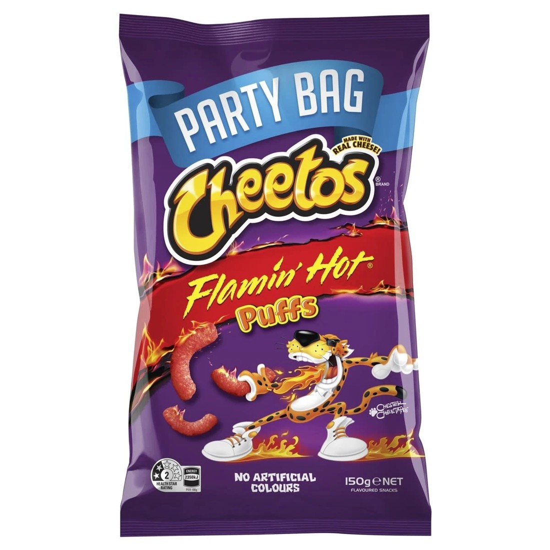 1 Cheetos Flamin' Hot Puffs Party Bag 150g, 1 of 2