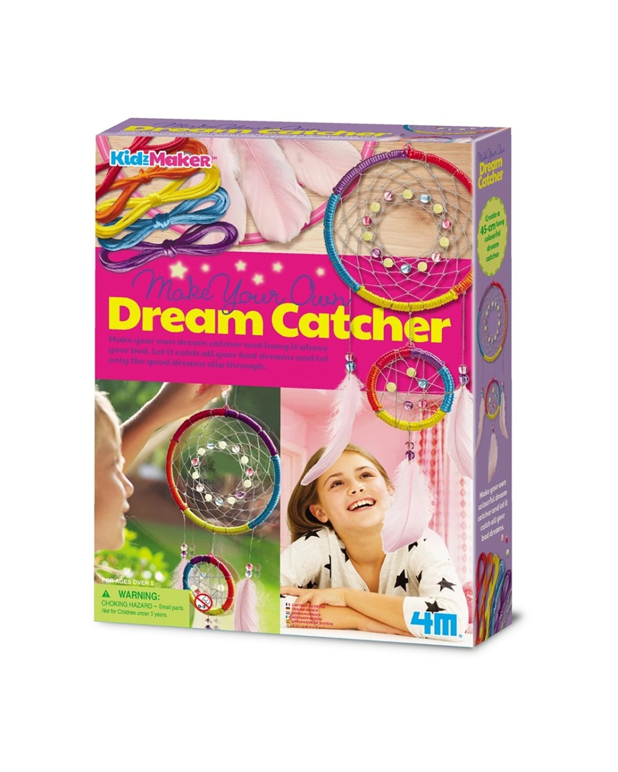 1 4M KidzMaker Make Your Own Dream Catcher DIY Kids Children Art Activity - Multi, 1 of 3