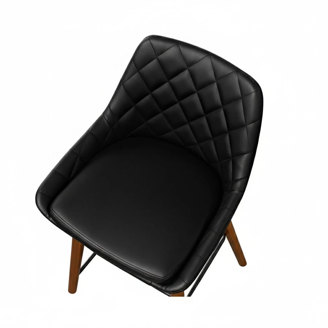 5 Artiss 4x Bar Stools PU Seat Wooden - Black, 5 of 5