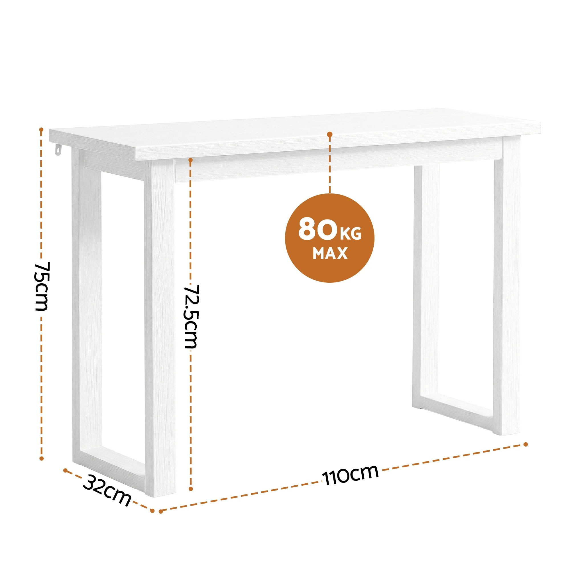 2 Artiss Console Table 110CM - White, 2 of 3