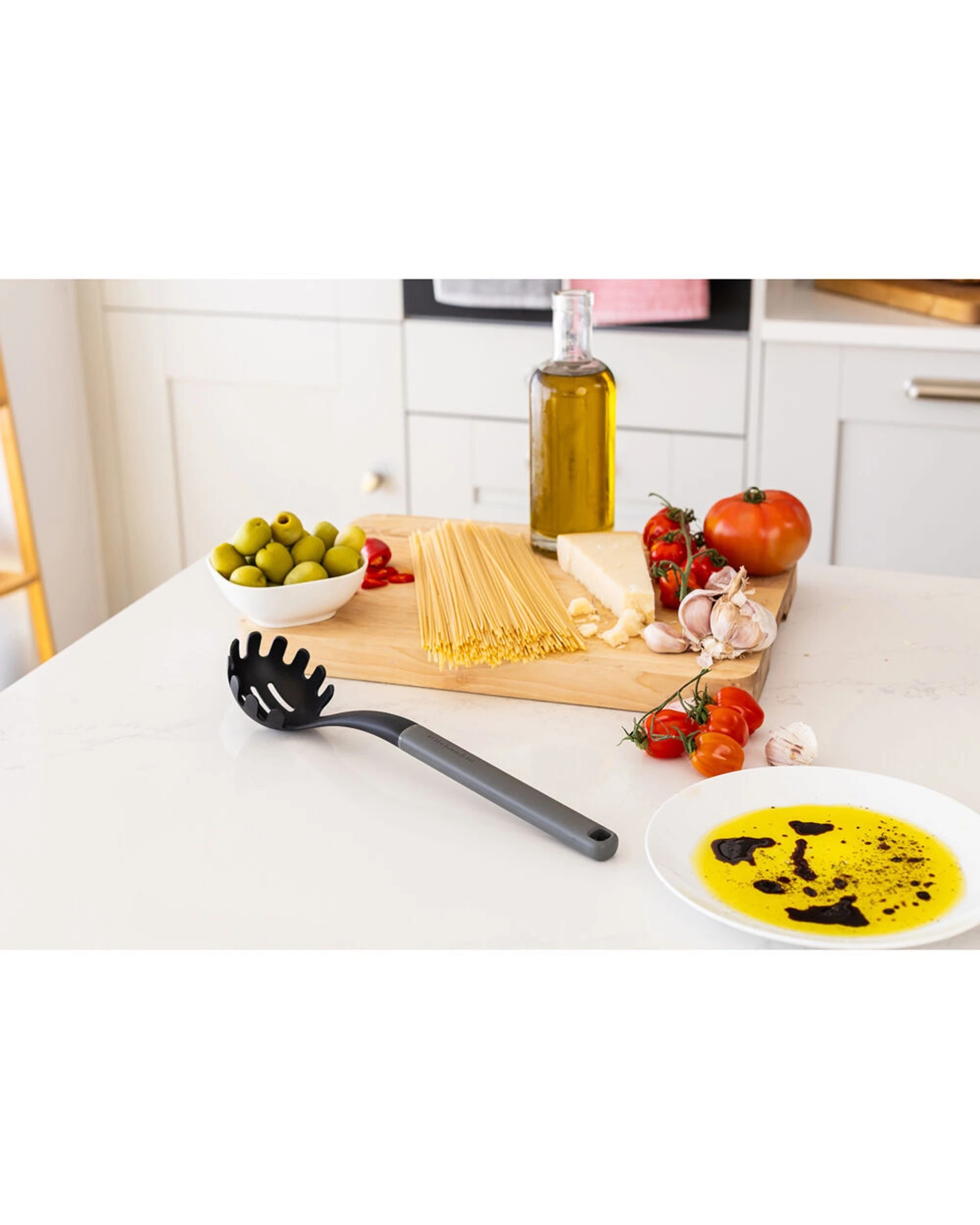 4 KitchenAid Classic Nylon Pasta Server 2PK Heat Resistant Ergonomic Handle - Charcoal, 4 of 6