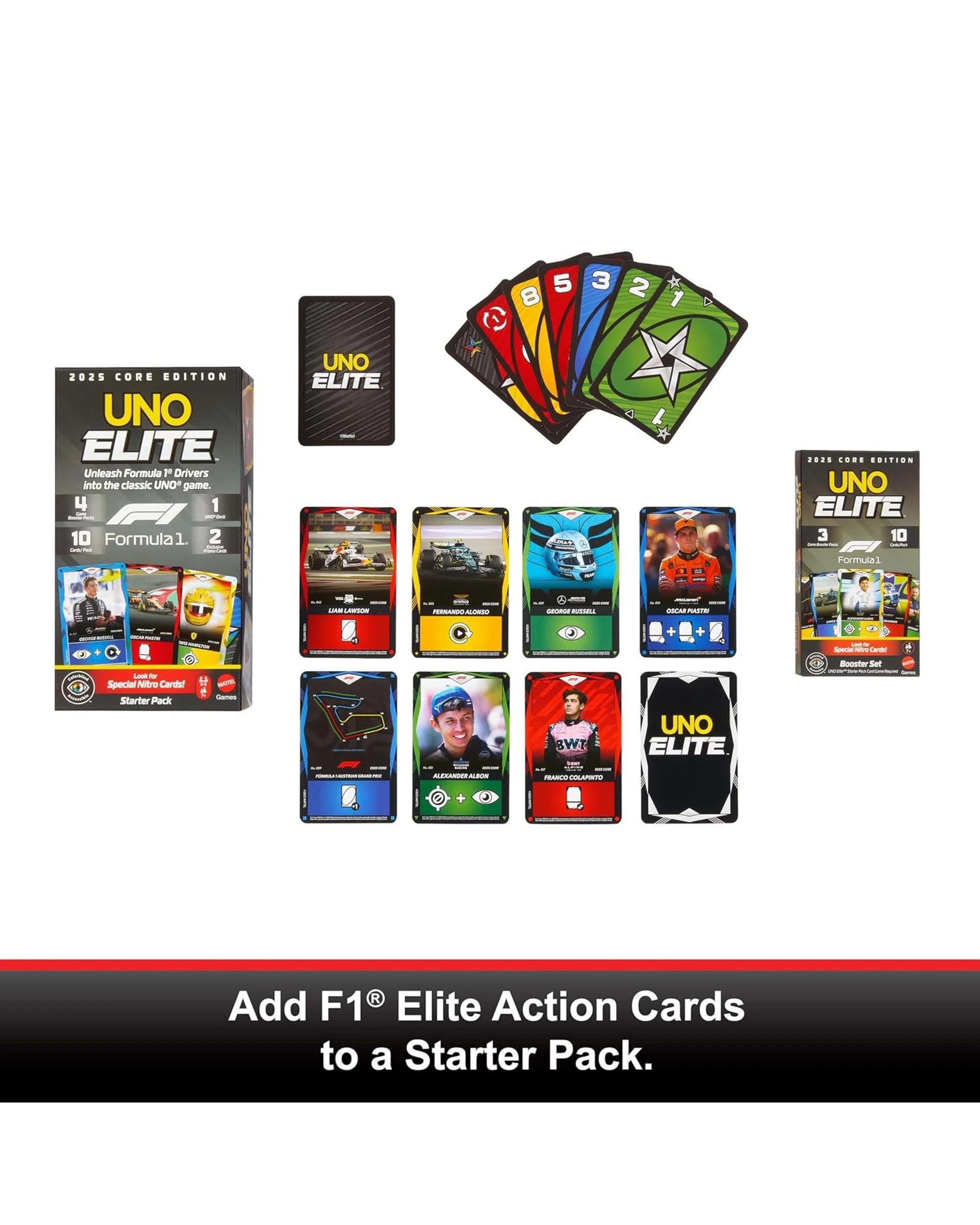 2 Uno Elite Formula 1 2025 Core Edition Booster Set Card Game, 2 of 6