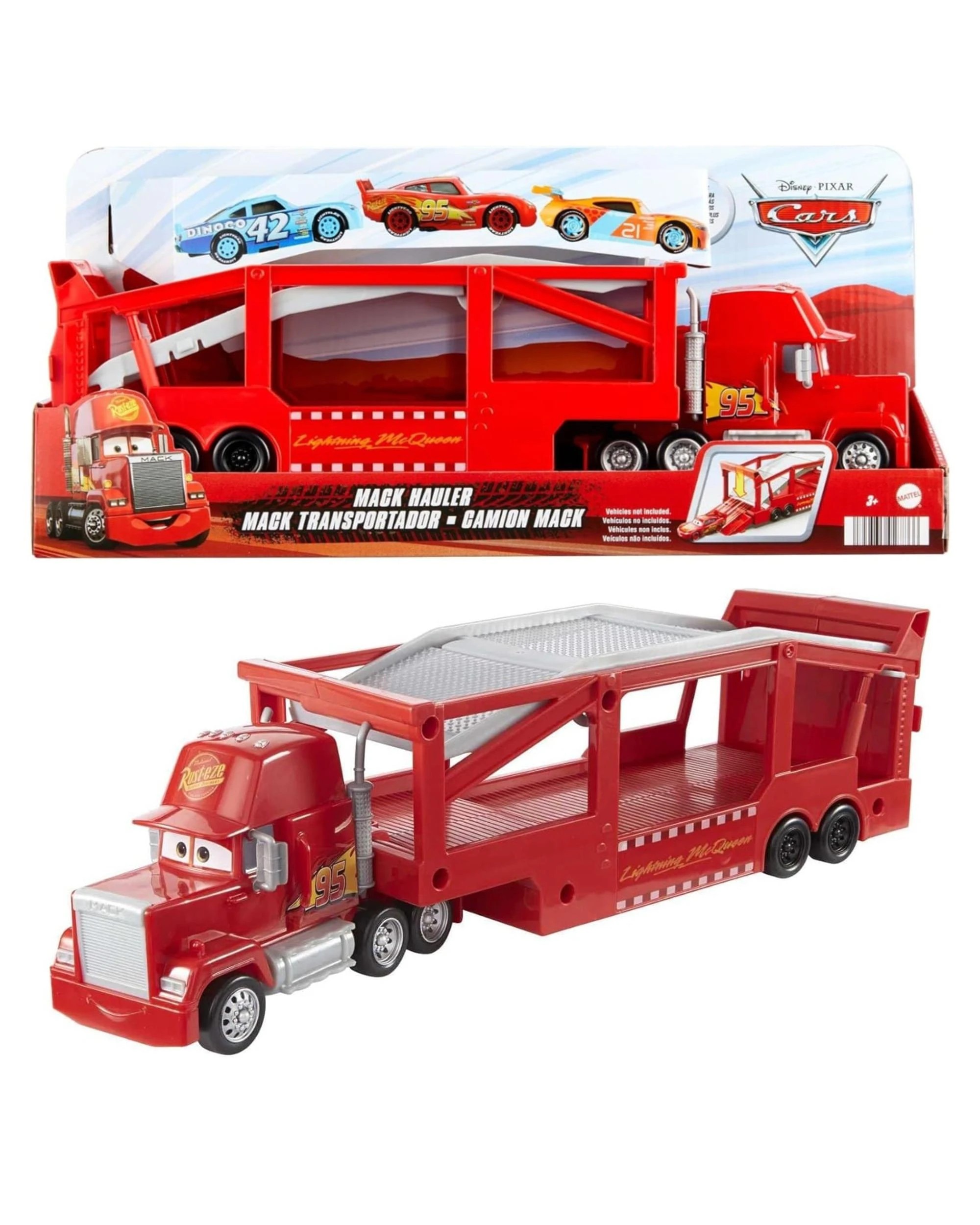 1 Disney Pixar Cars Mack Hauler 13 Inch Truck with Ramp, 1 of 7
