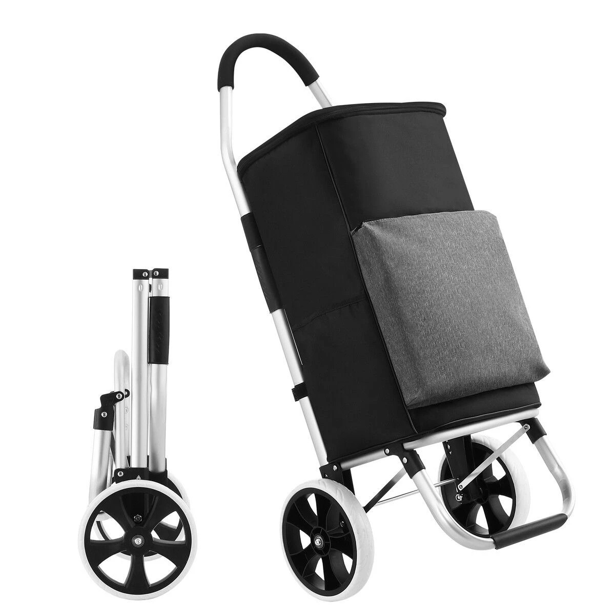 3 AUSWAY Aluminium Shopping Trolley Cart 55L Insulated Bag Foldable Rolling Wheels, 3 of 3