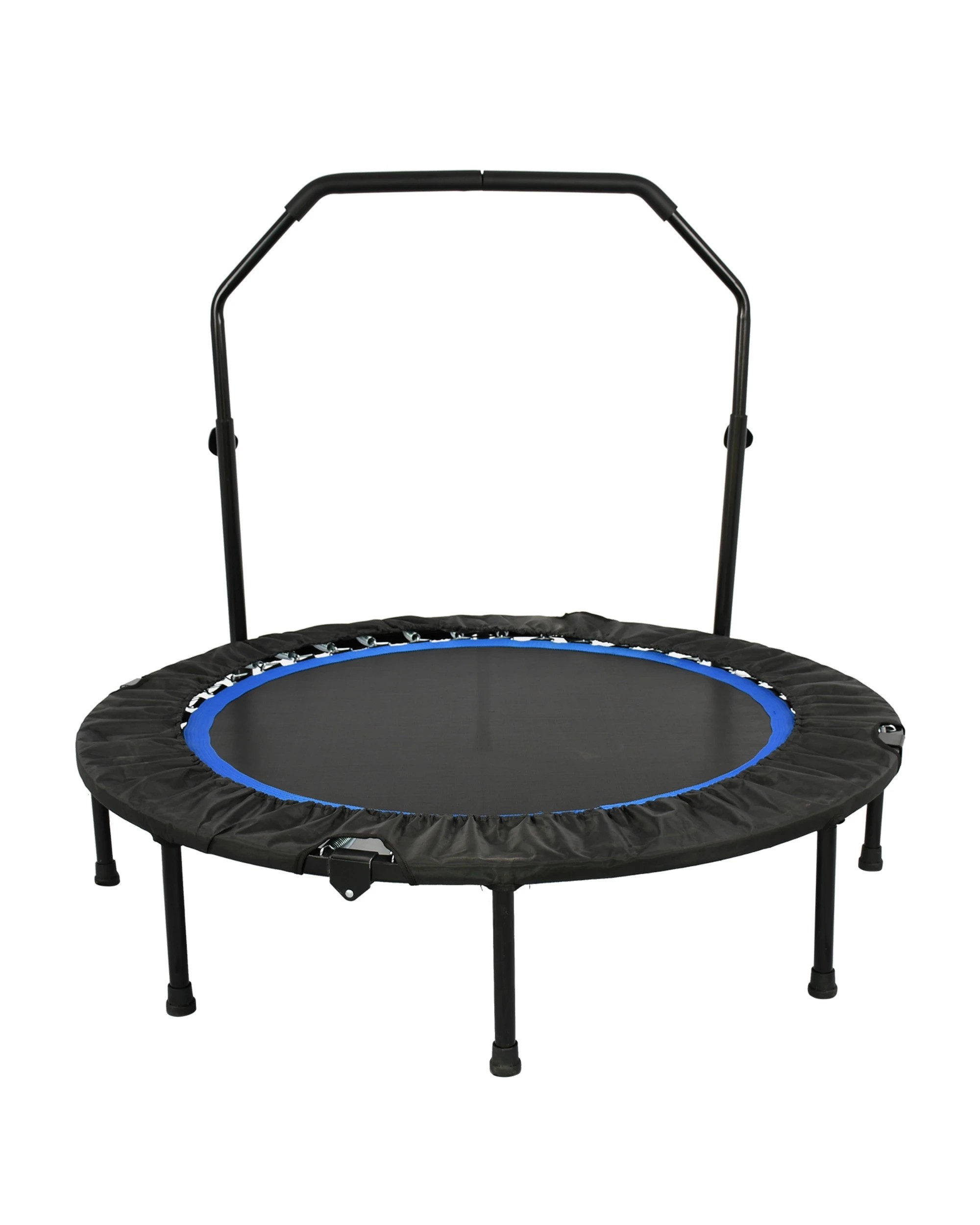 1 Advwin 48" Mini Trampoline Rebounder Max Load 200KG with Adjustable Foam Handle Suitable for Adult and Kids Blue, 1 of 7
