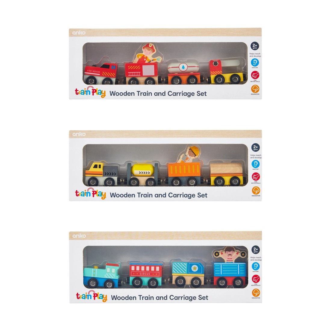 8 Wooden Train and Carriage Set - Assorted, 8 of 10