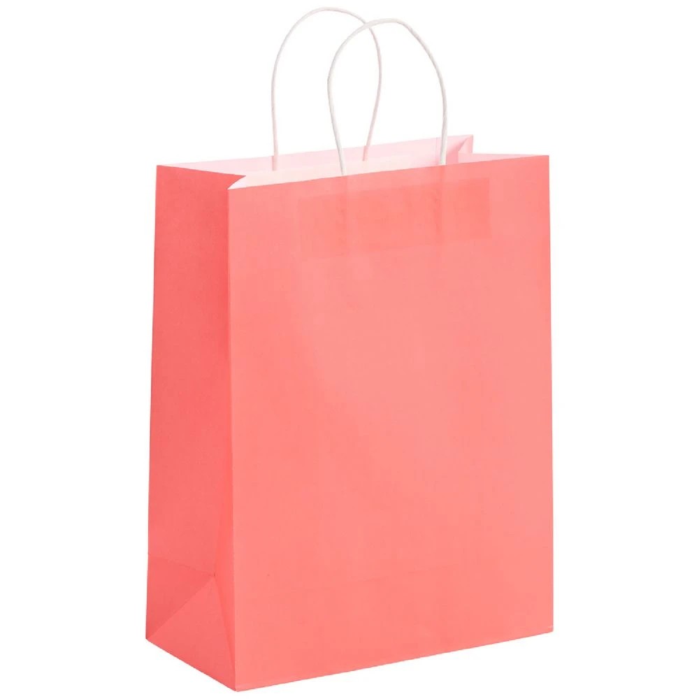 1 Otto Kraft Bags Medium Coral 5 Pack, 1 of 1