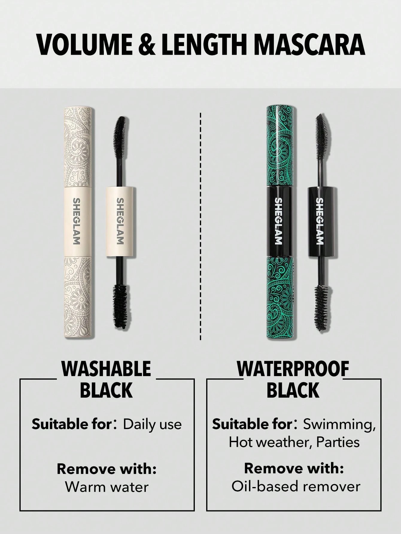 6 SHEGLAM All-In-One Volume & Length Mascara - Washable Black, 6 of 6