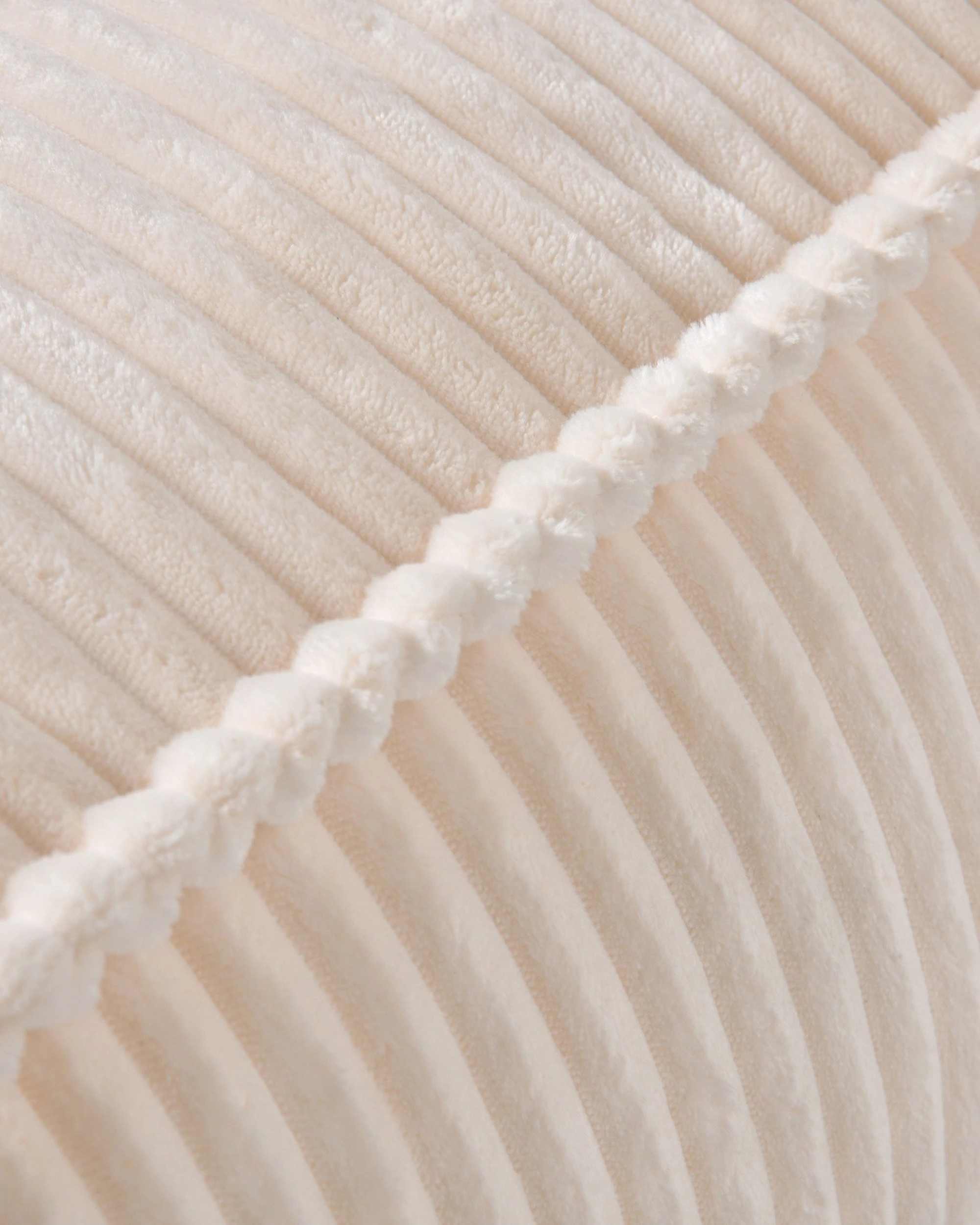 4 Cadence & Co. Wilde Ribbed Luxe Fleece Double Sofa Bean Bag Lounge Cover - Vanilla Cream, 4 of 7