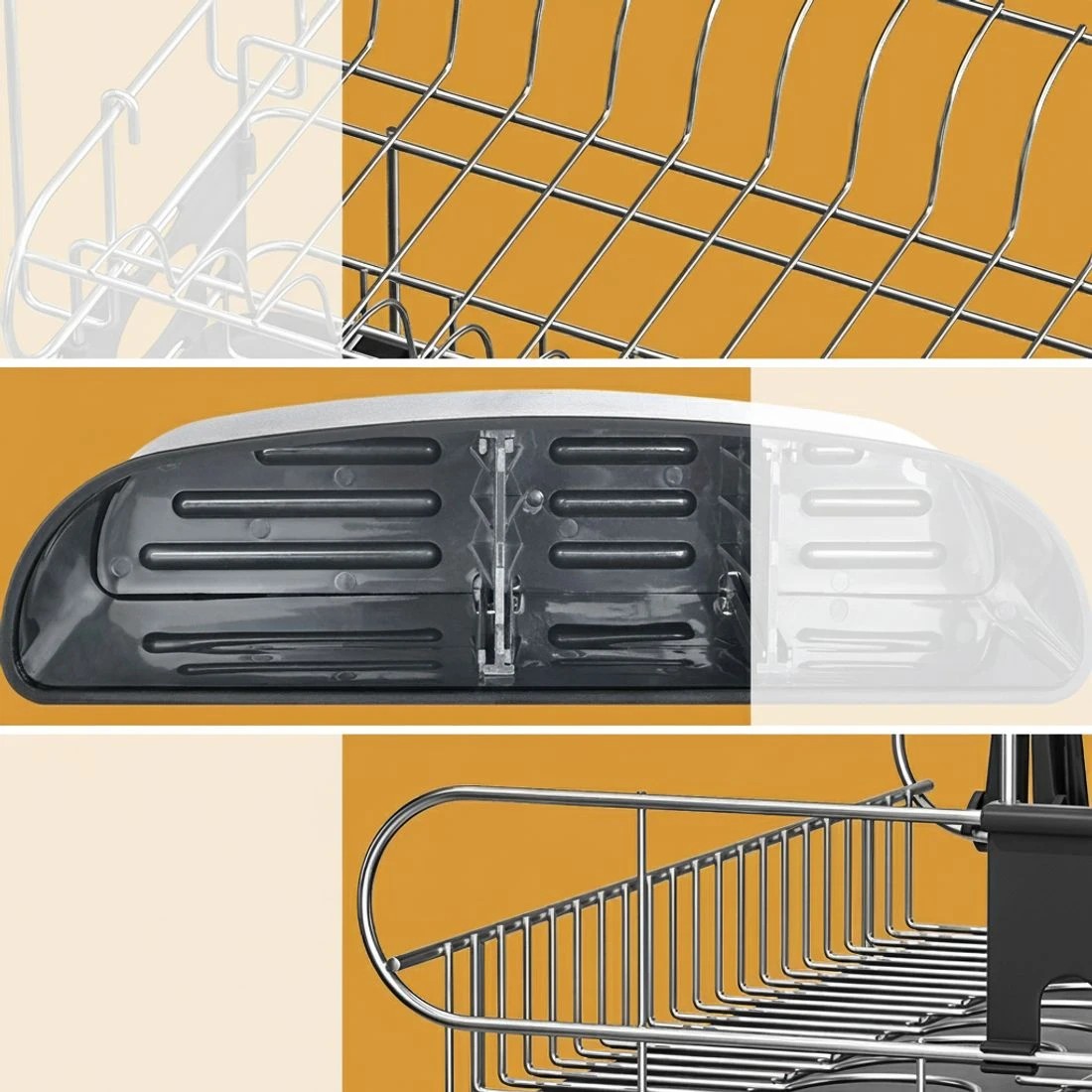 6 Cefito Dish Rack 2 Tiers - Black, 6 of 7