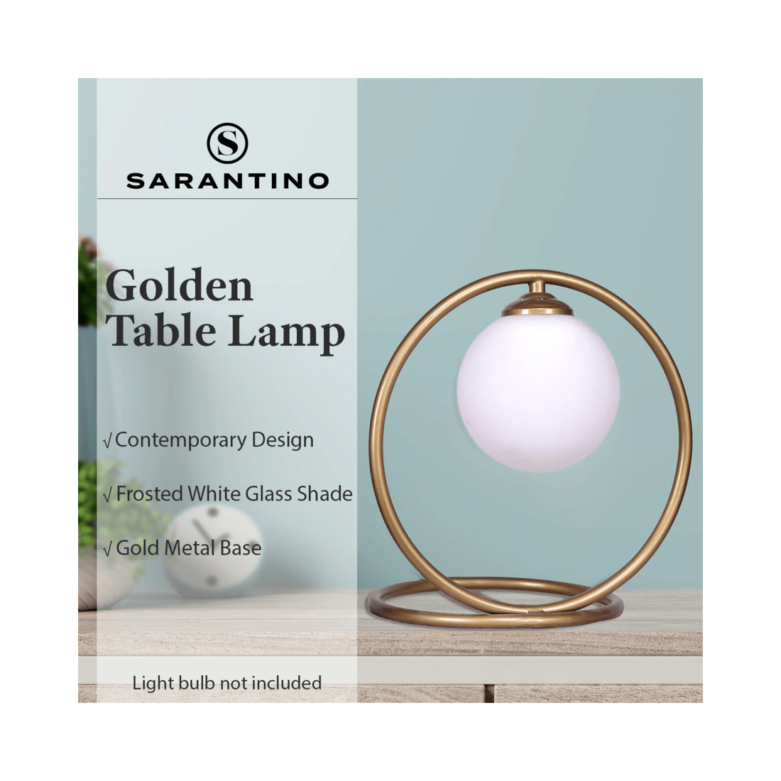 2 Sarantino Gold Metal Table Lamp, 2 of 8